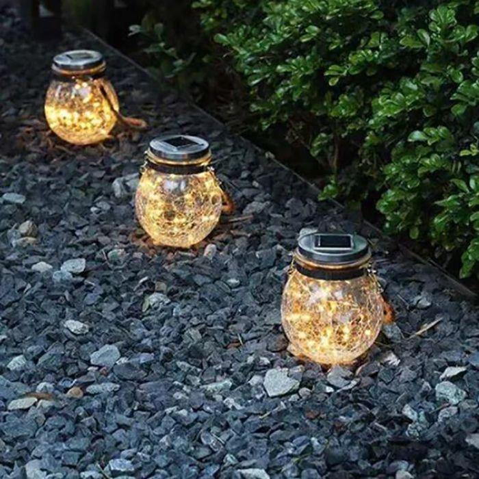 Lámpara solar Led colgante para jardín luz cálida-3