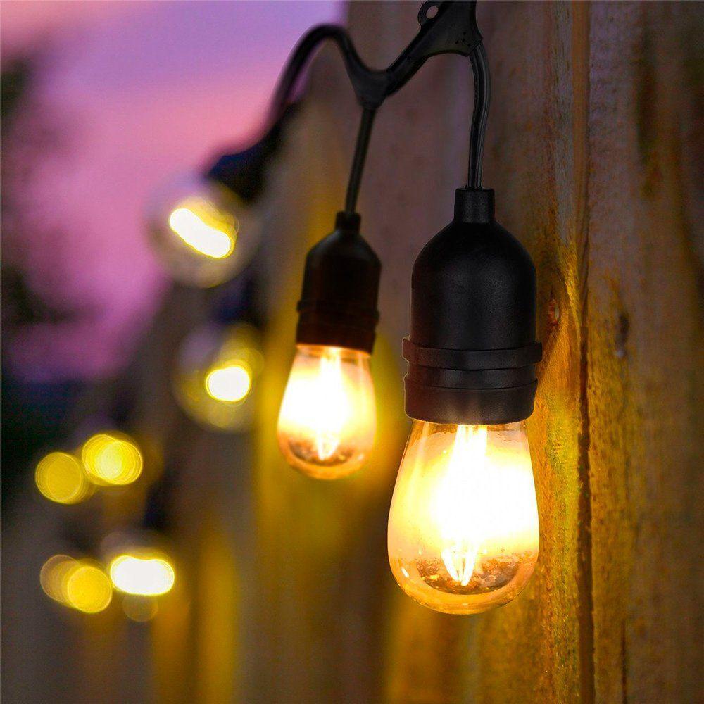 Luces carga solar con 10 ampolletas E27 Vintage -2