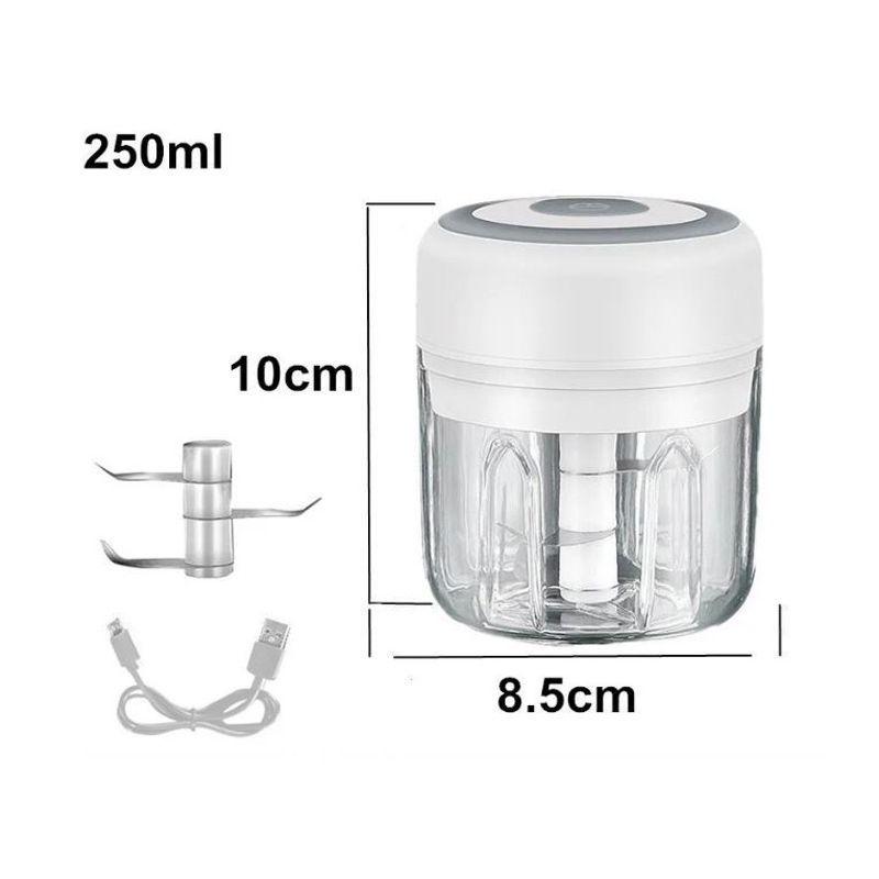 Picador moledor de ajo y otras especias carga USB 250ml-2