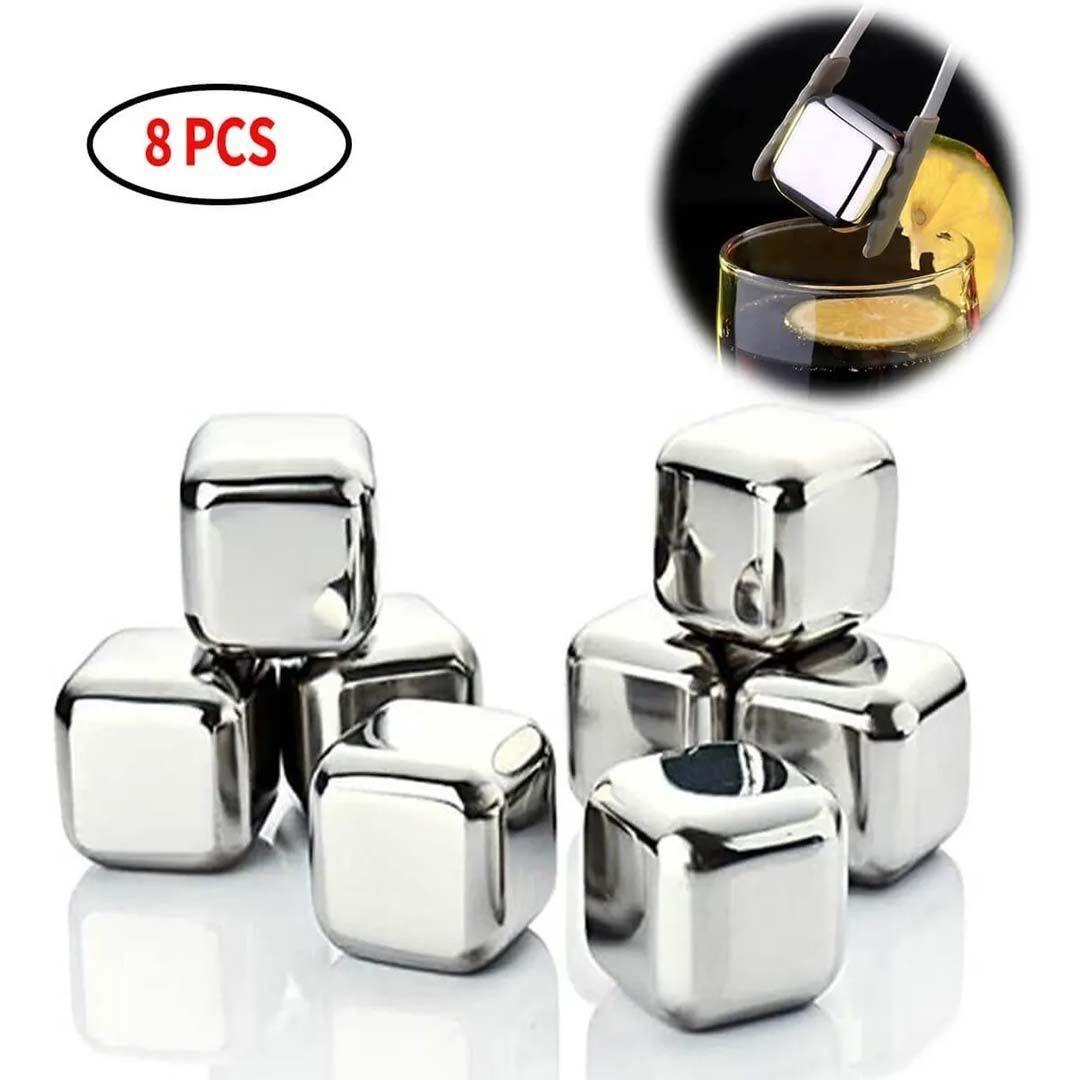 Cubos de hielo de acero inoxidable 8 Unidades-5
