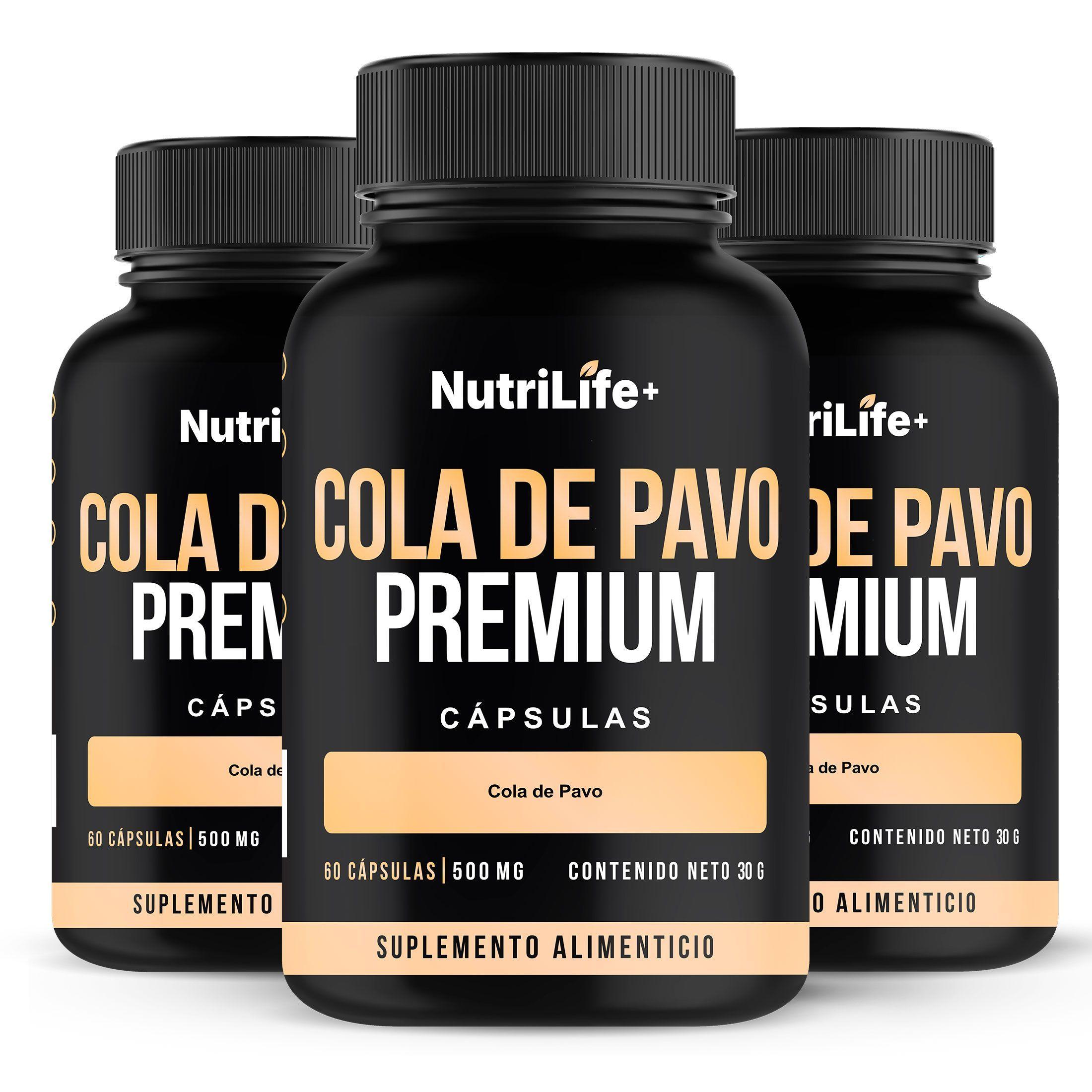 Pack 3 Cola De Pavo Mushroom 180 Capsulas 500 mg Nutrilife+ Sistema Inmune Sin Sabor-0