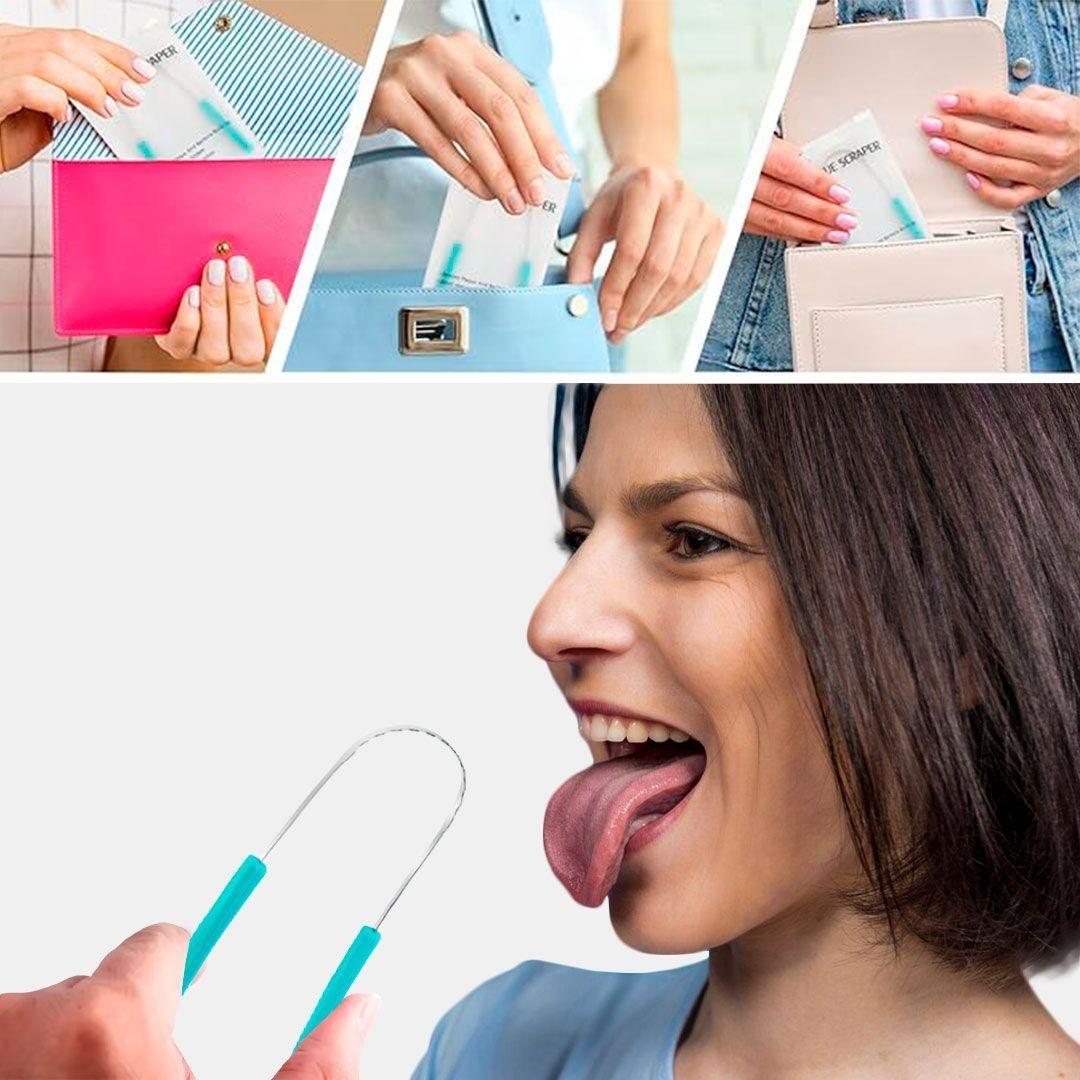 Limpiador De Lengua De Acero Inoxidable Cuidado Bucal Boca-7