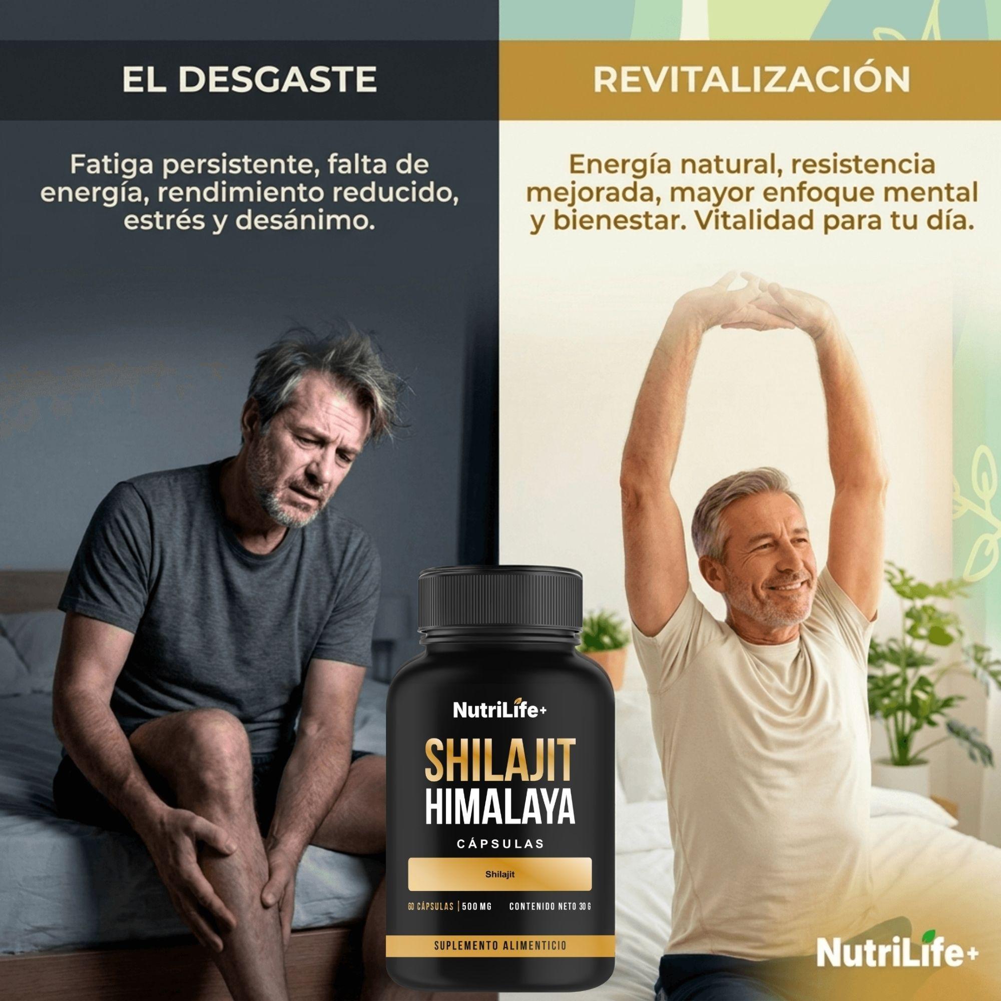 Pack 2 Shilajit Himalaya 500mg Nutrilife Suplemento Shilajit 120 Capsulas-2
