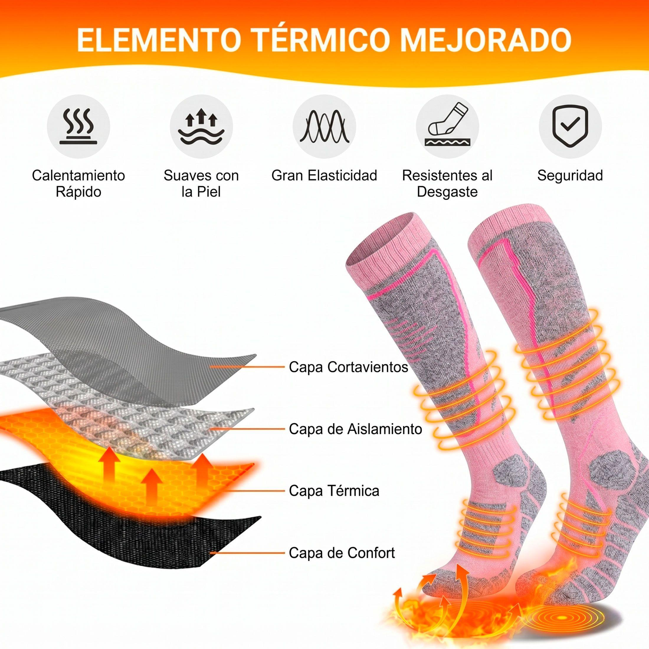 Calcetines Calefactables Talla Unica Gris Heat Holders-2