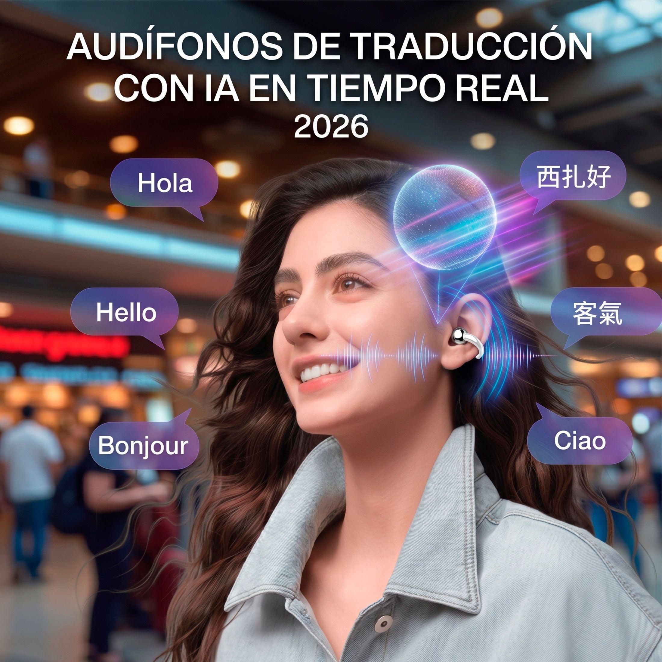 Audifonos Bluetooth Blanco Traductores De 130 Idiomas-2