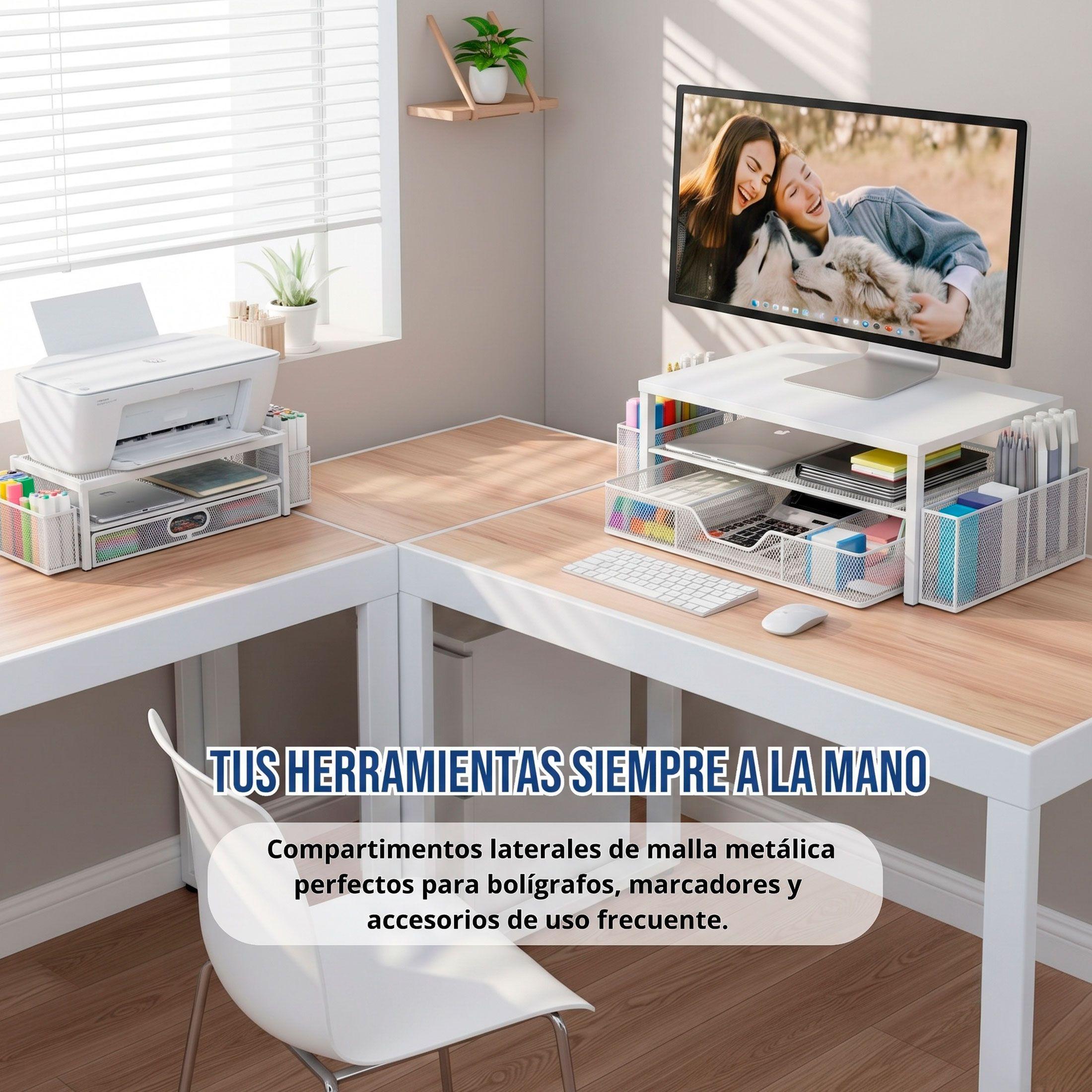 Elevador De Monitor Para Escritorio Alzador Pantalla Pc-6