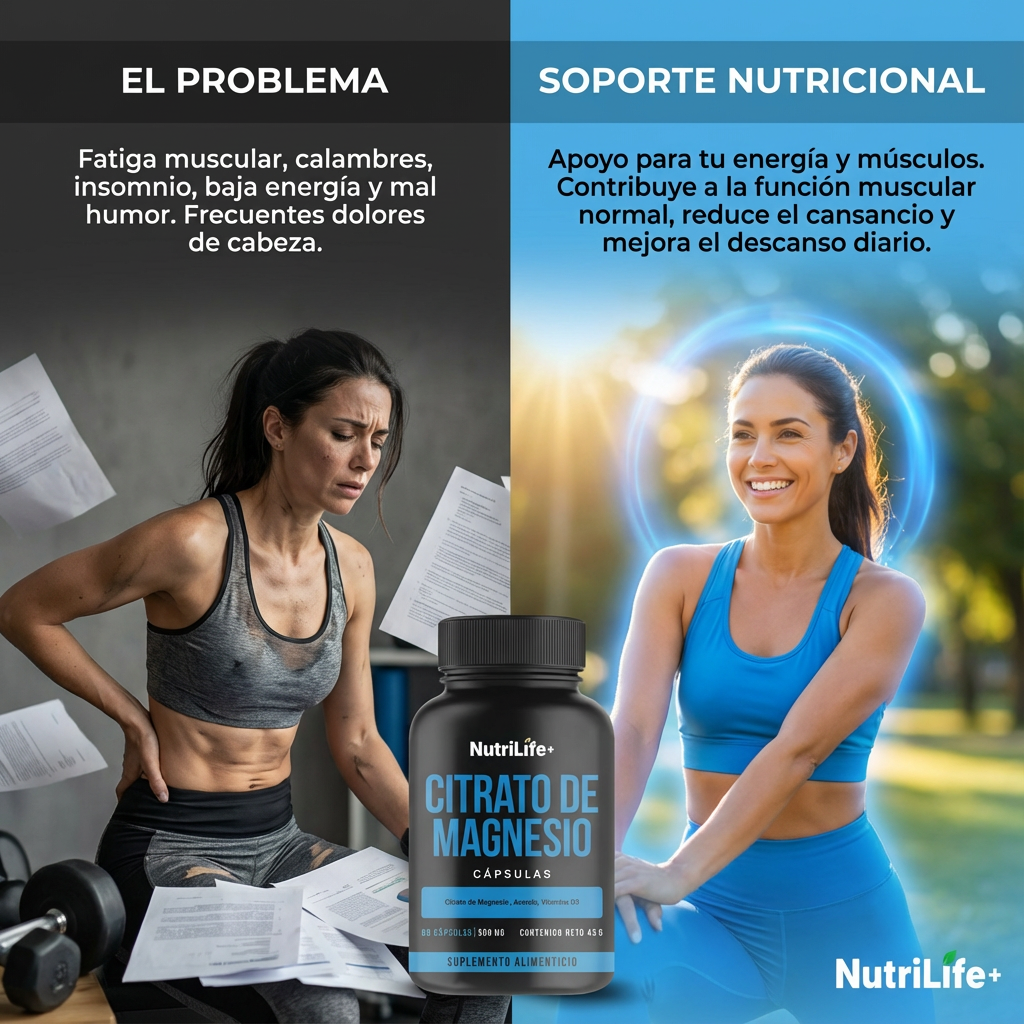 Pack 2 Citrato Magnesio 180 Capsulas 500mg Nutrilife Suplementos Sin Sabor-2