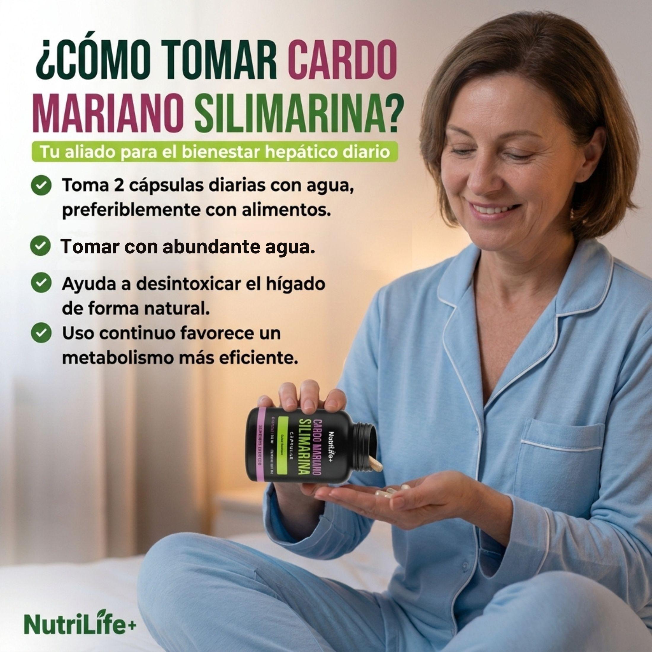 Pack 3 Cardo Mariano Capsulas 500mg Nutrilife Extracto De Cardo Mariano 180 Capsulas-6
