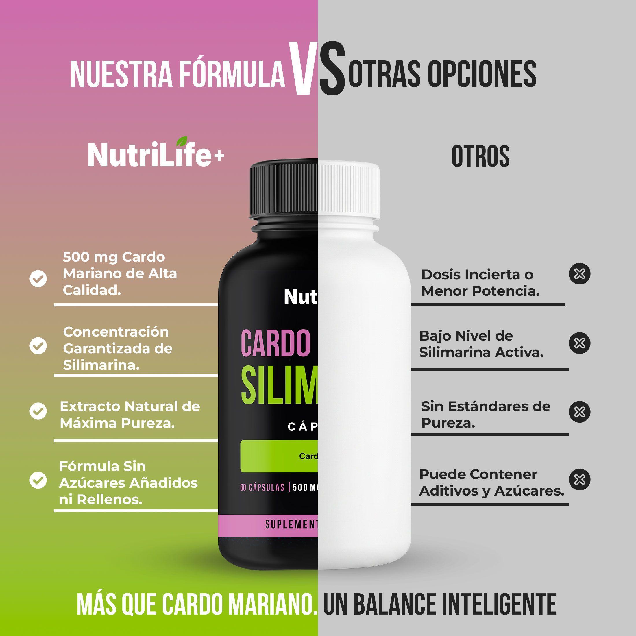 Pack 3 Cardo Mariano Capsulas 500mg Nutrilife Extracto De Cardo Mariano 180 Capsulas-7