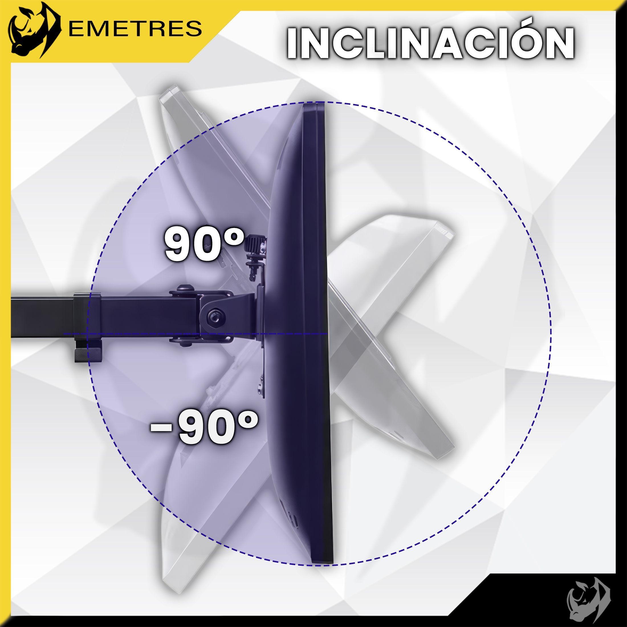 Soporte Brazo Doble Para Monitor 17 a 32 Pulgadas Color Negro Base Monitor-2