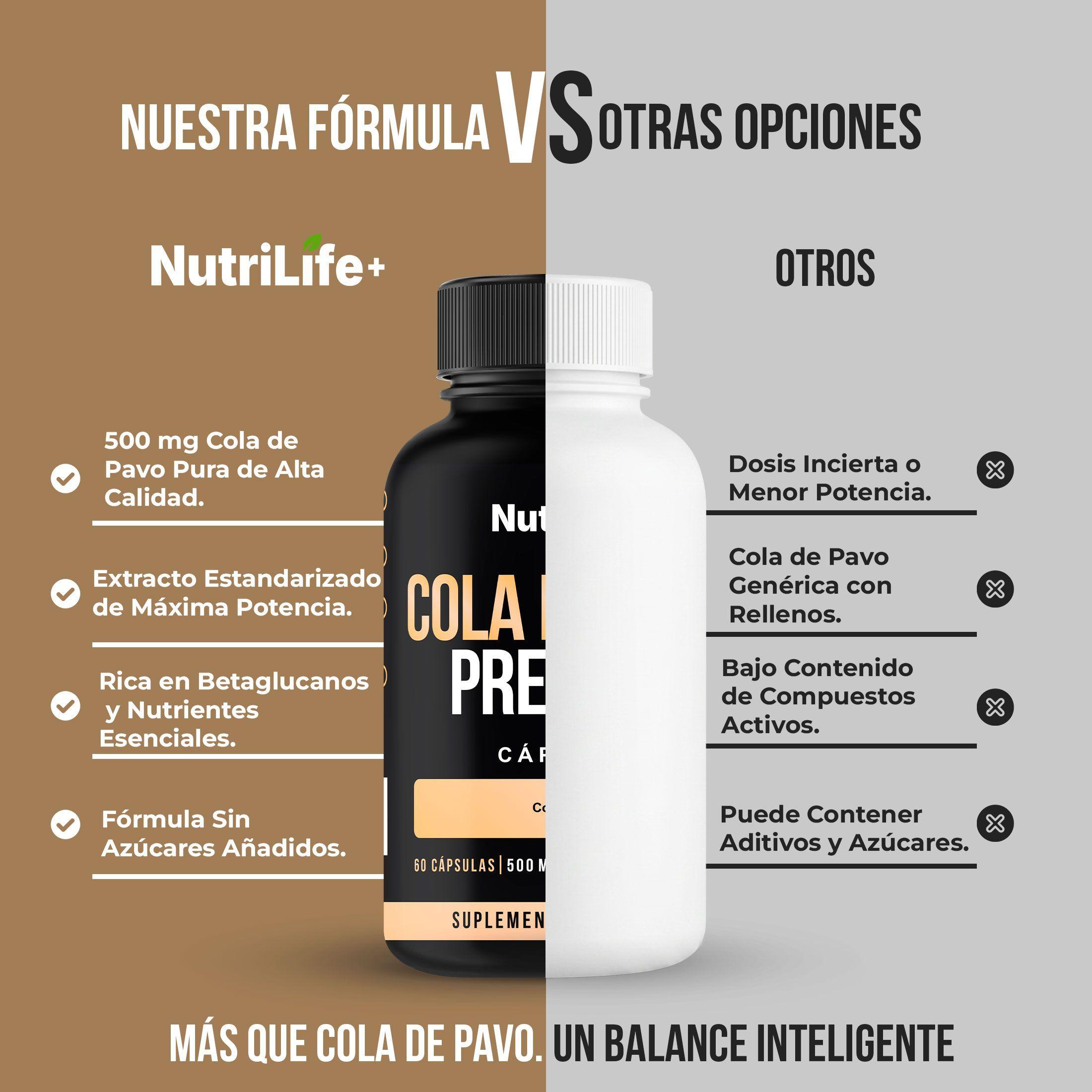 Cola De Pavo Mushroom 500mg 60 Capsulas 500mg Nutrilife+ Sin Sabor Bienestar-7