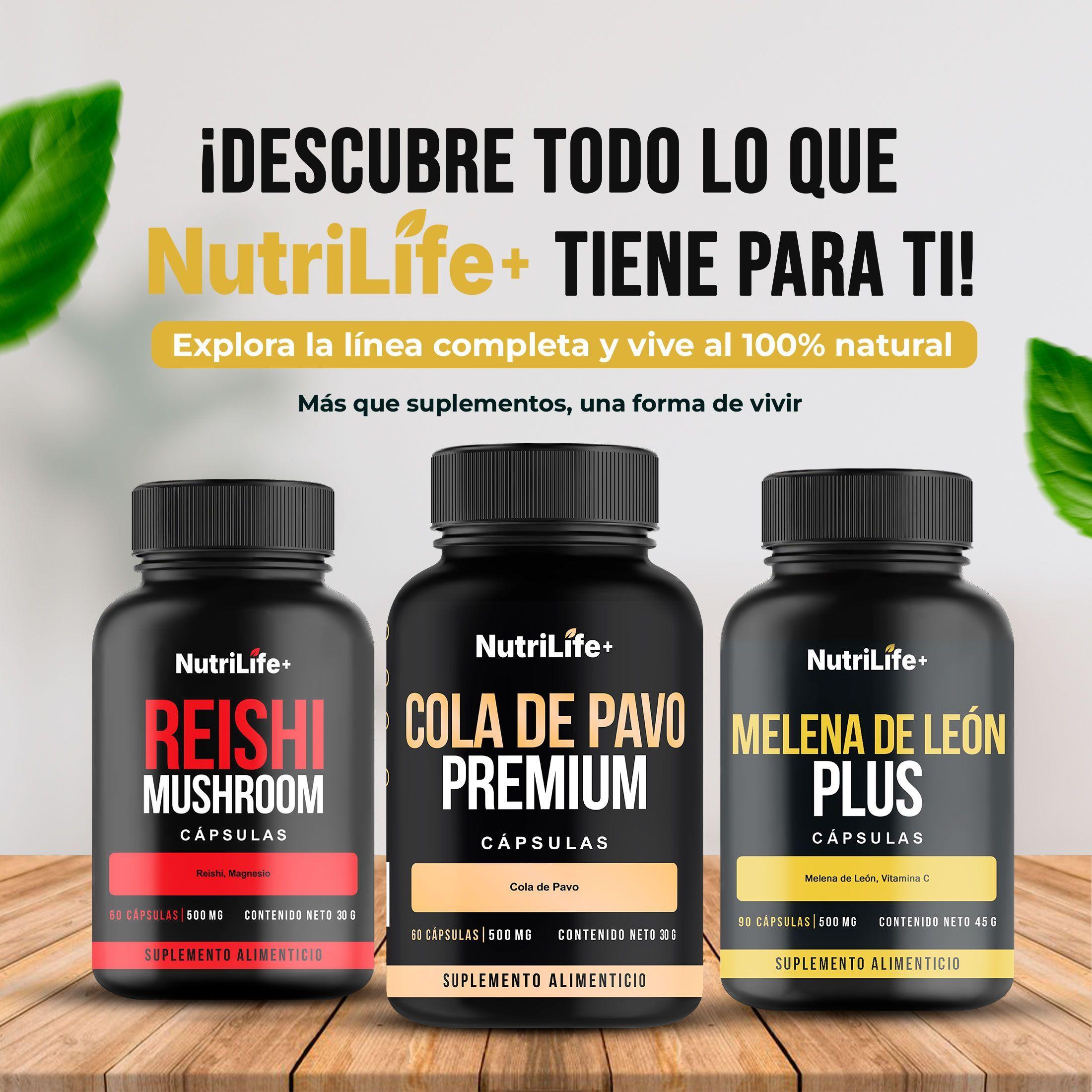 Cola De Pavo Mushroom 500mg 60 Capsulas 500mg Nutrilife+ Sin Sabor Bienestar-8