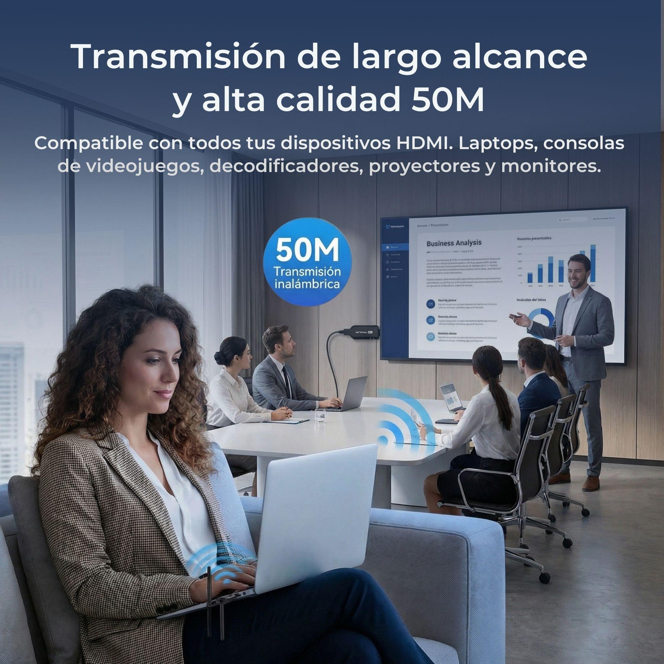 Hdmi Inalambrico Negro Transmisor Hdmi Wireless-4