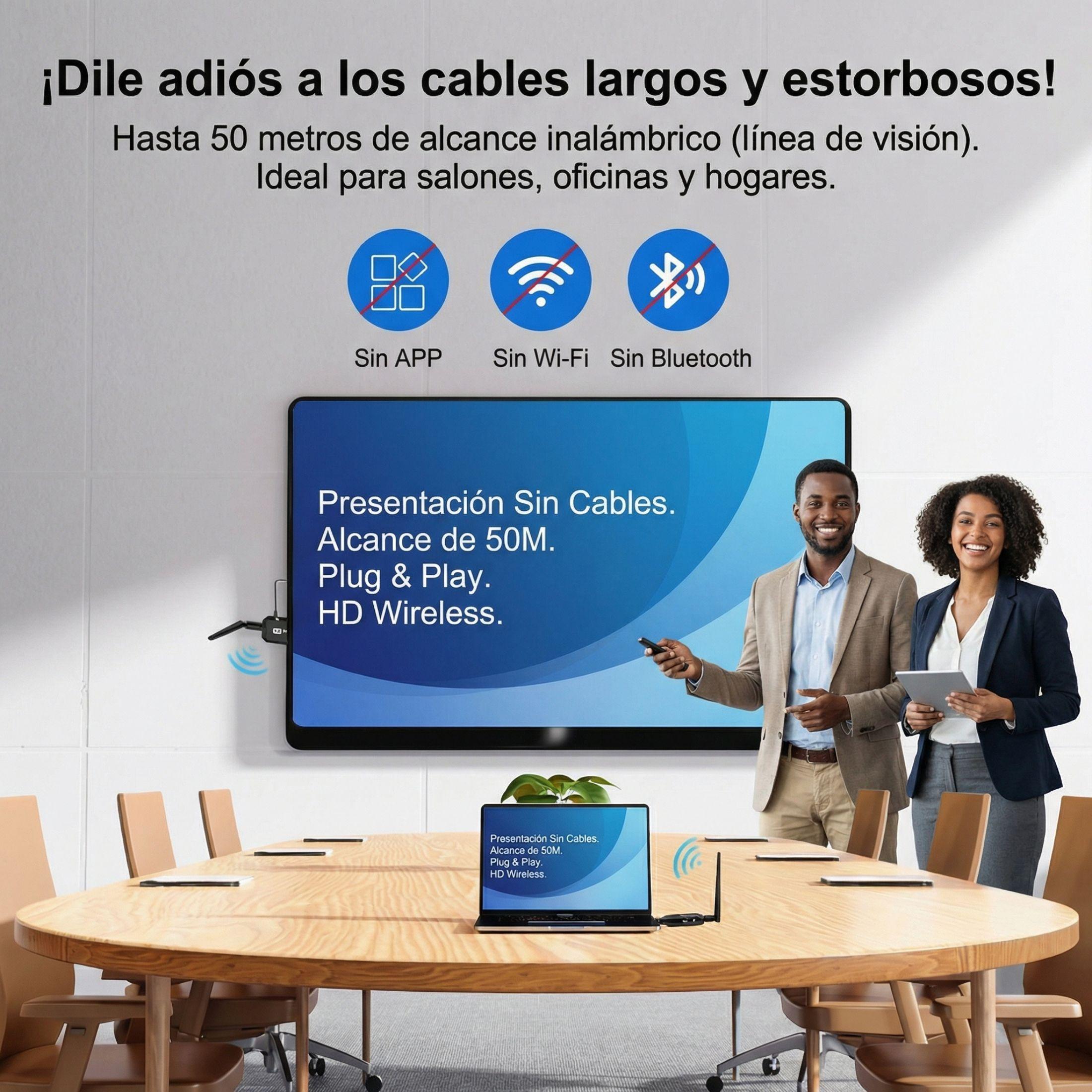 Hdmi Inalambrico Negro Transmisor Hdmi Wireless-5