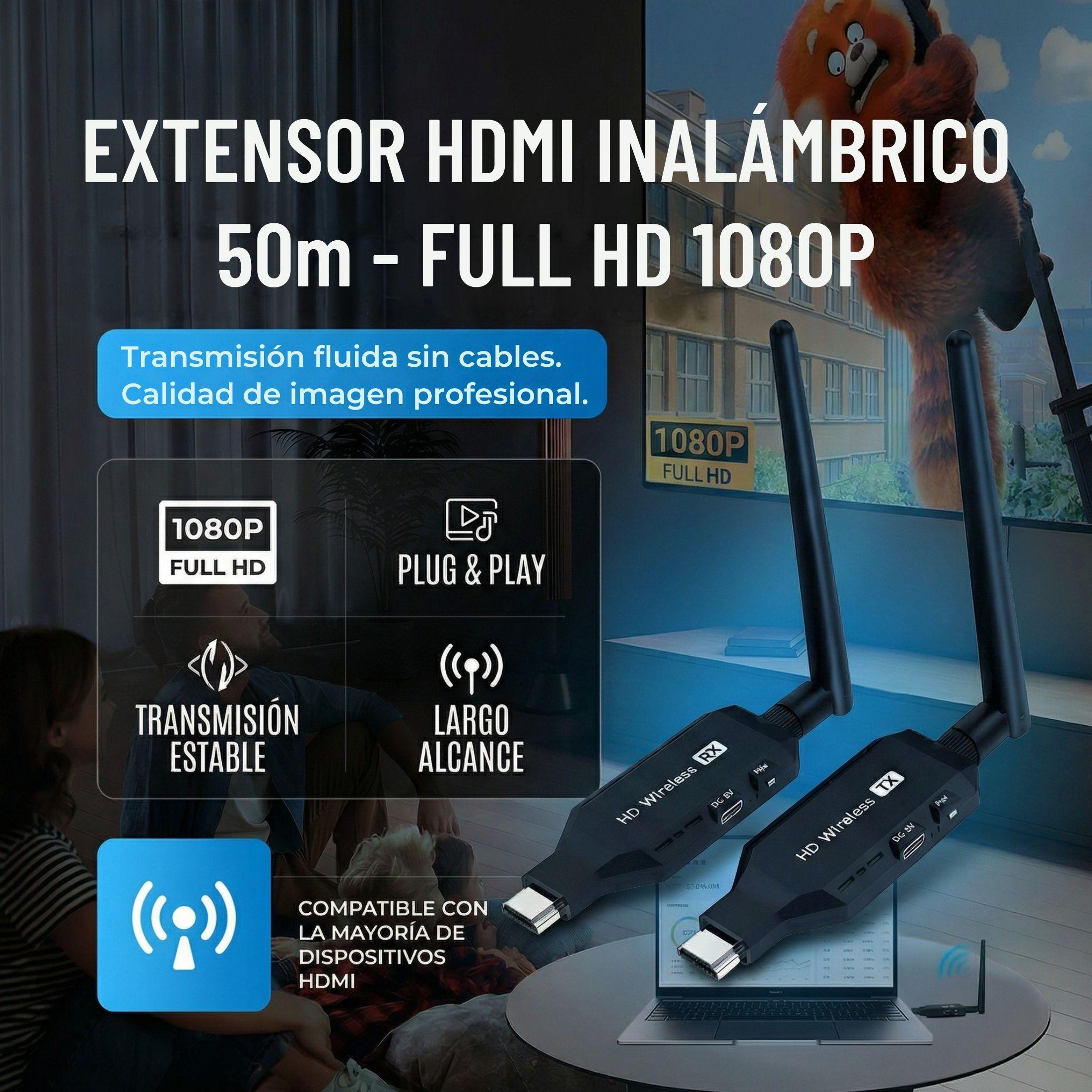 Hdmi Inalambrico Negro Transmisor Hdmi Wireless-6
