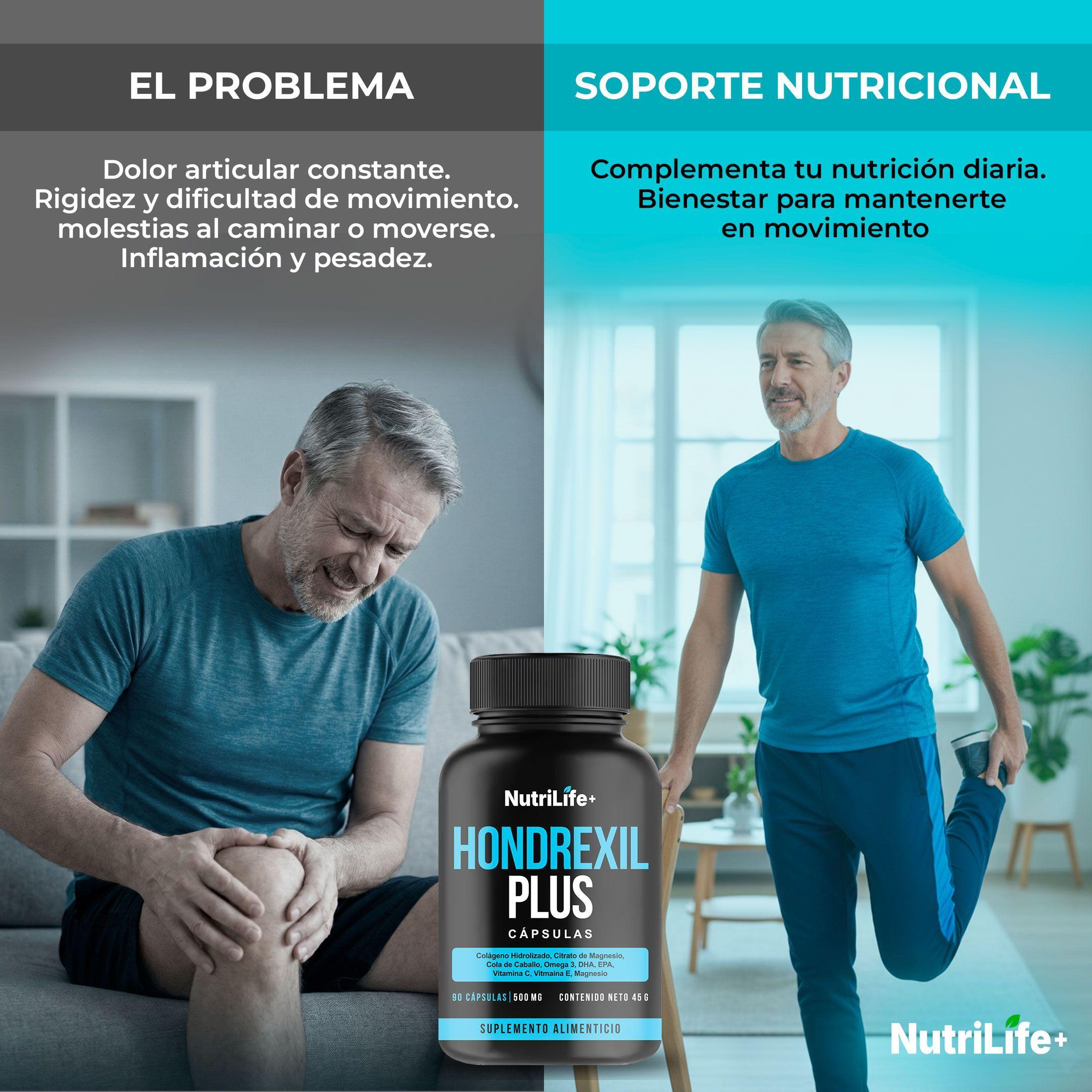 Pack 2 Hondrexil Plus 180 Capsulas Articulaciones Nutrilife+  500mg-2