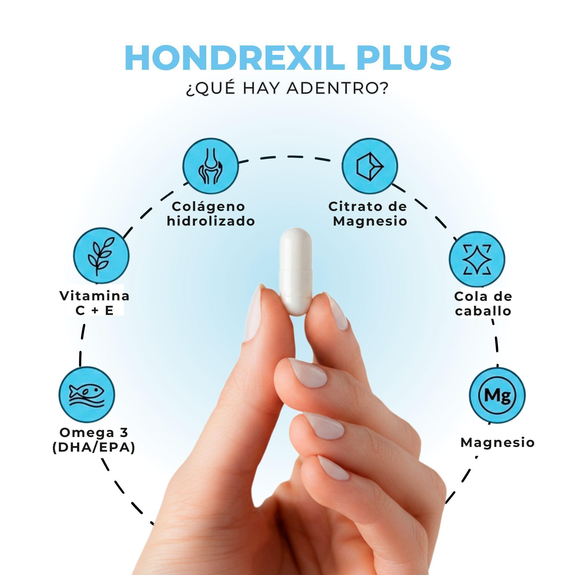 Pack 2 Hondrexil Plus 180 Capsulas Articulaciones Nutrilife+  500mg-5