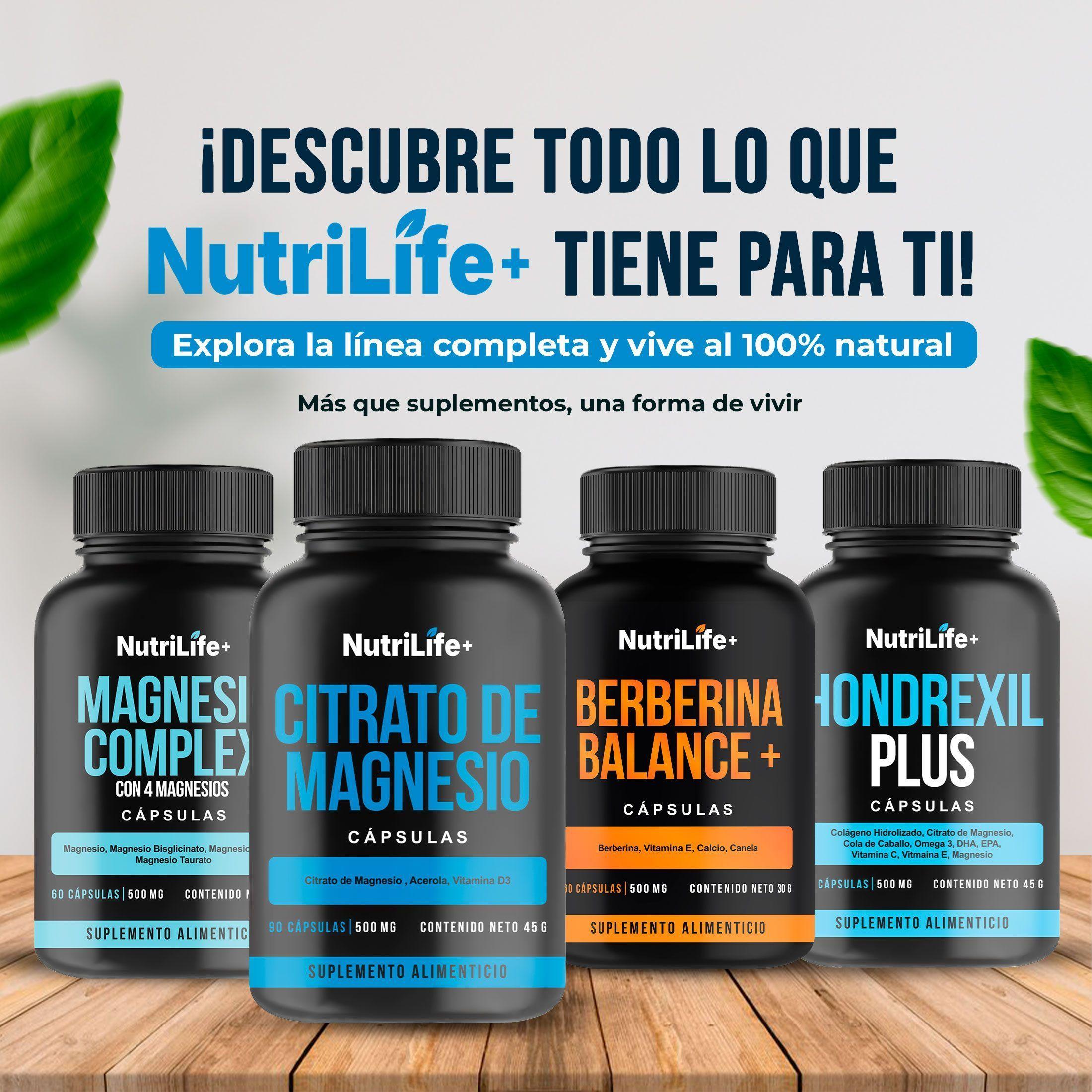 Citrato de Magnesio Nutrilife+ 90 Cáps Veganas Alta Absorción Libre de Glute-8