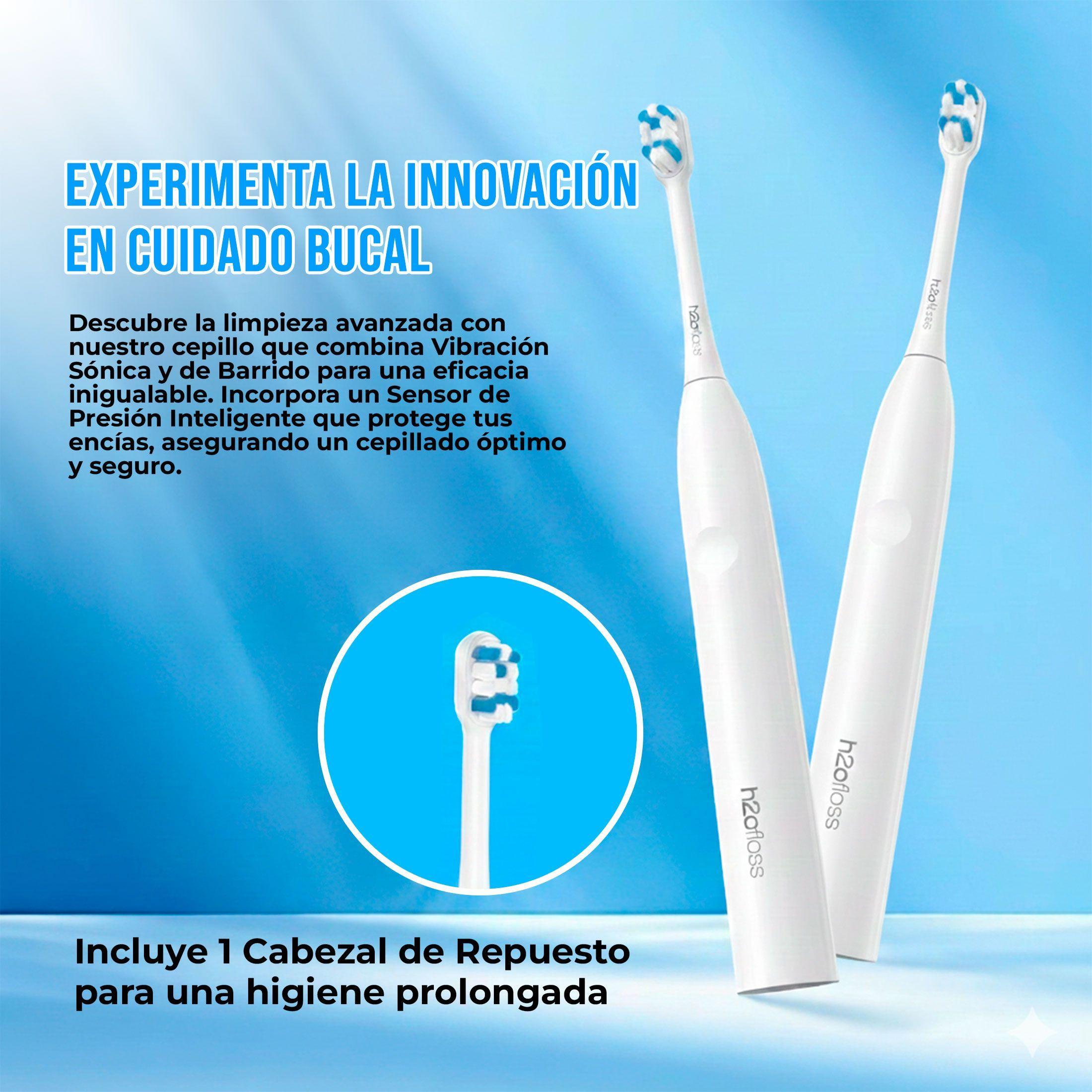 Cepillo De Dientes El ctrico S nico H2ofloss Color Blanco-8