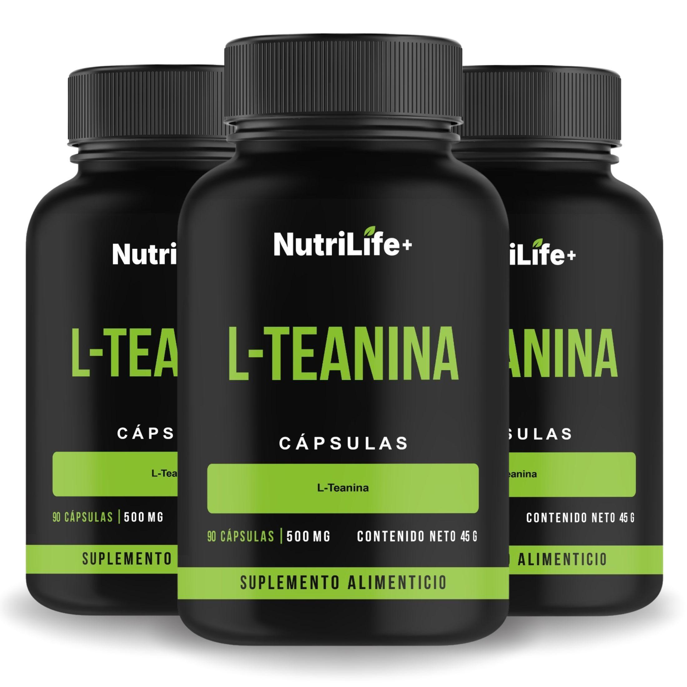 Pack 3 L teanina 500mg Nutrilif 90 Capsulas Te Verde L Teanina Suplemento Para Concentracion Sue o-0