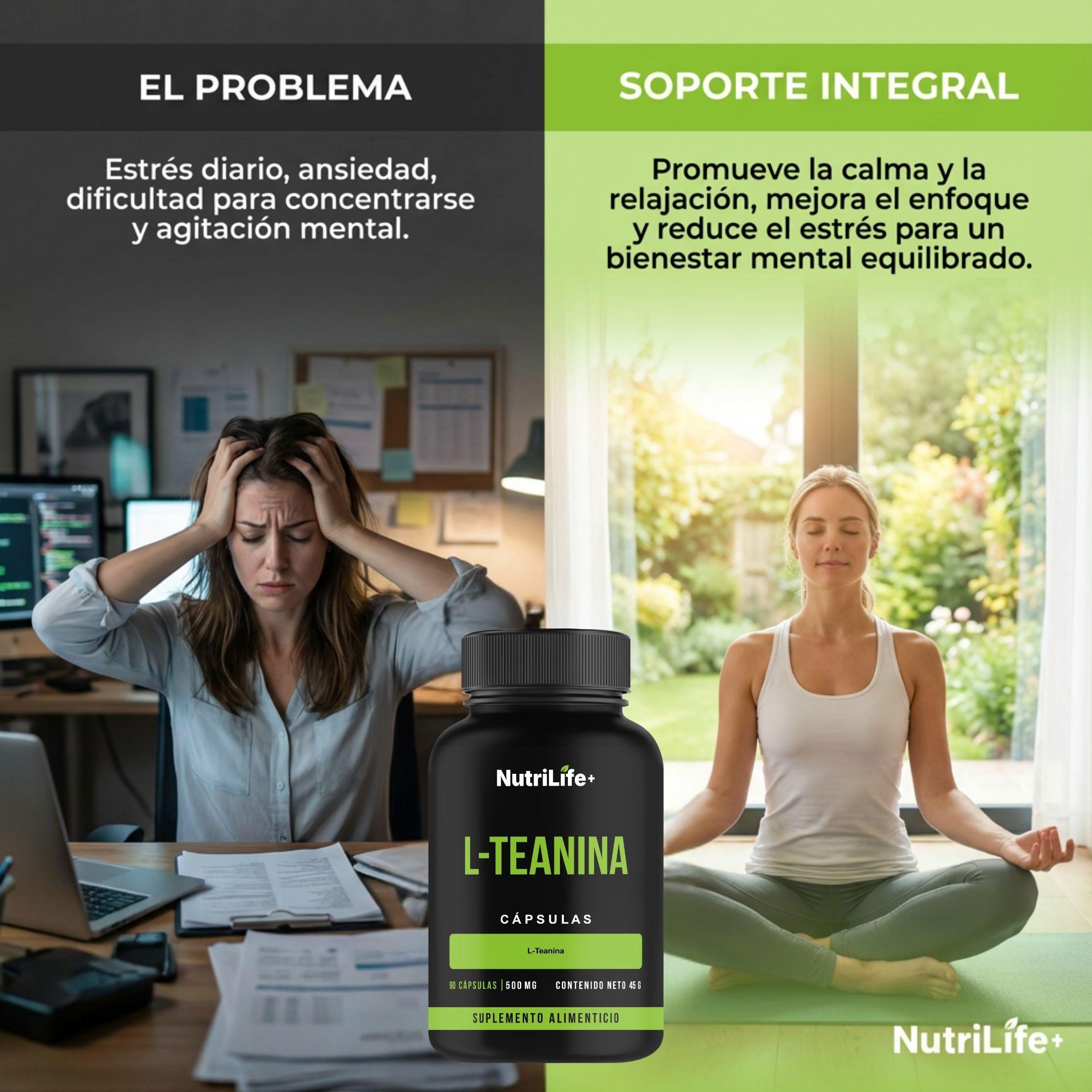 Pack 3 L teanina 500mg Nutrilif 90 Capsulas Te Verde L Teanina Suplemento Para Concentracion Sue o-2