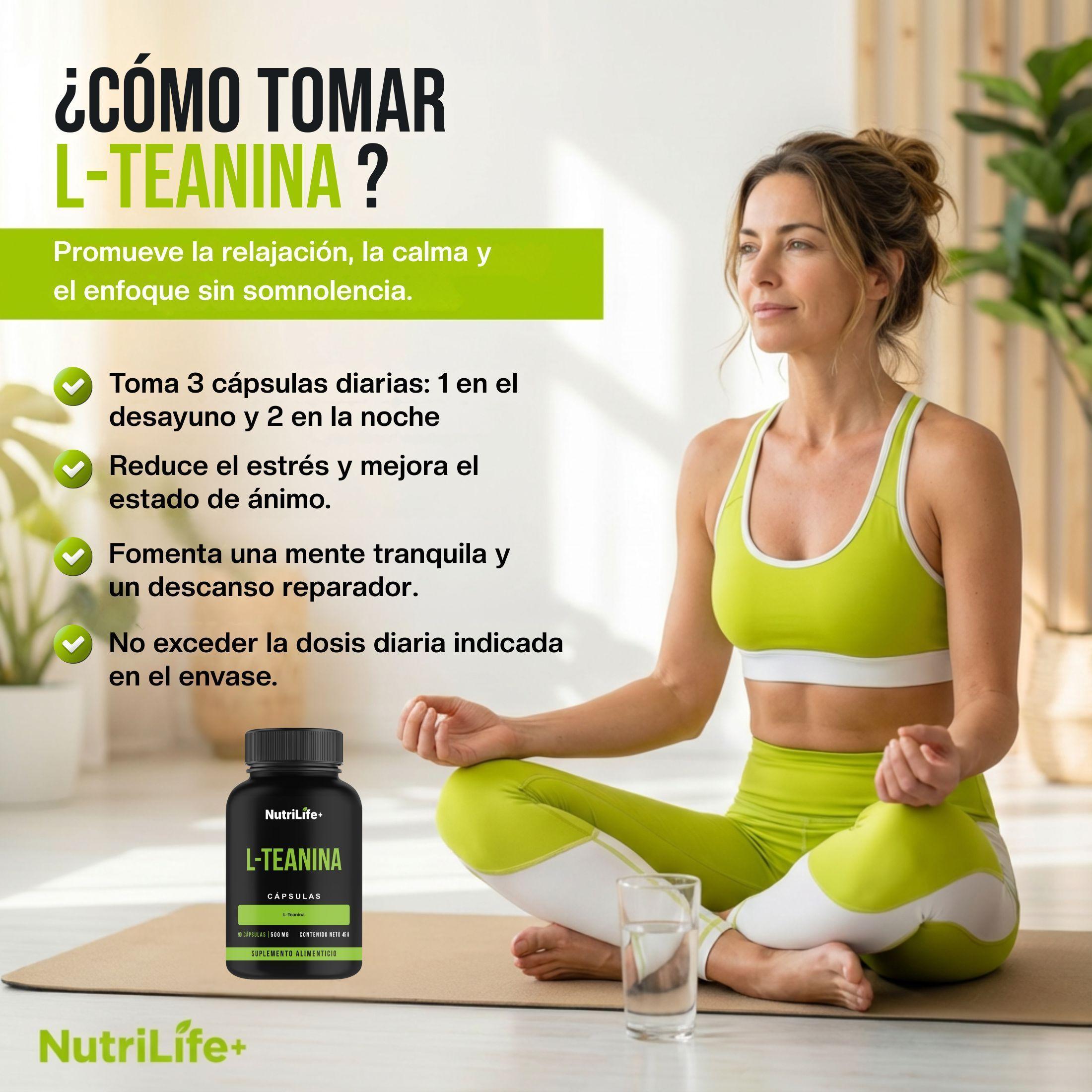 Pack 3 L teanina 500mg Nutrilif 90 Capsulas Te Verde L Teanina Suplemento Para Concentracion Sue o-5