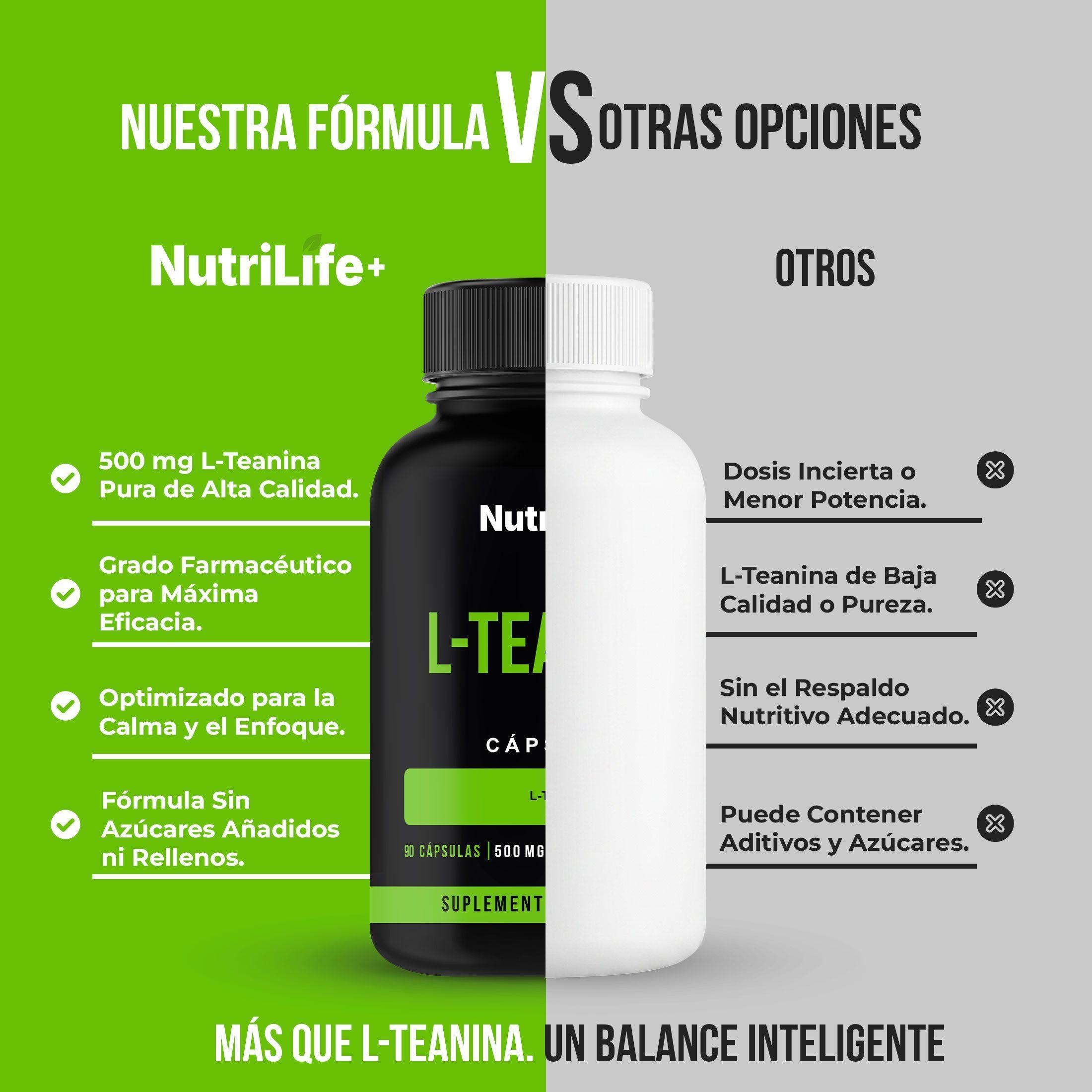 Pack 3 L teanina 500mg Nutrilif 90 Capsulas Te Verde L Teanina Suplemento Para Concentracion Sue o-7