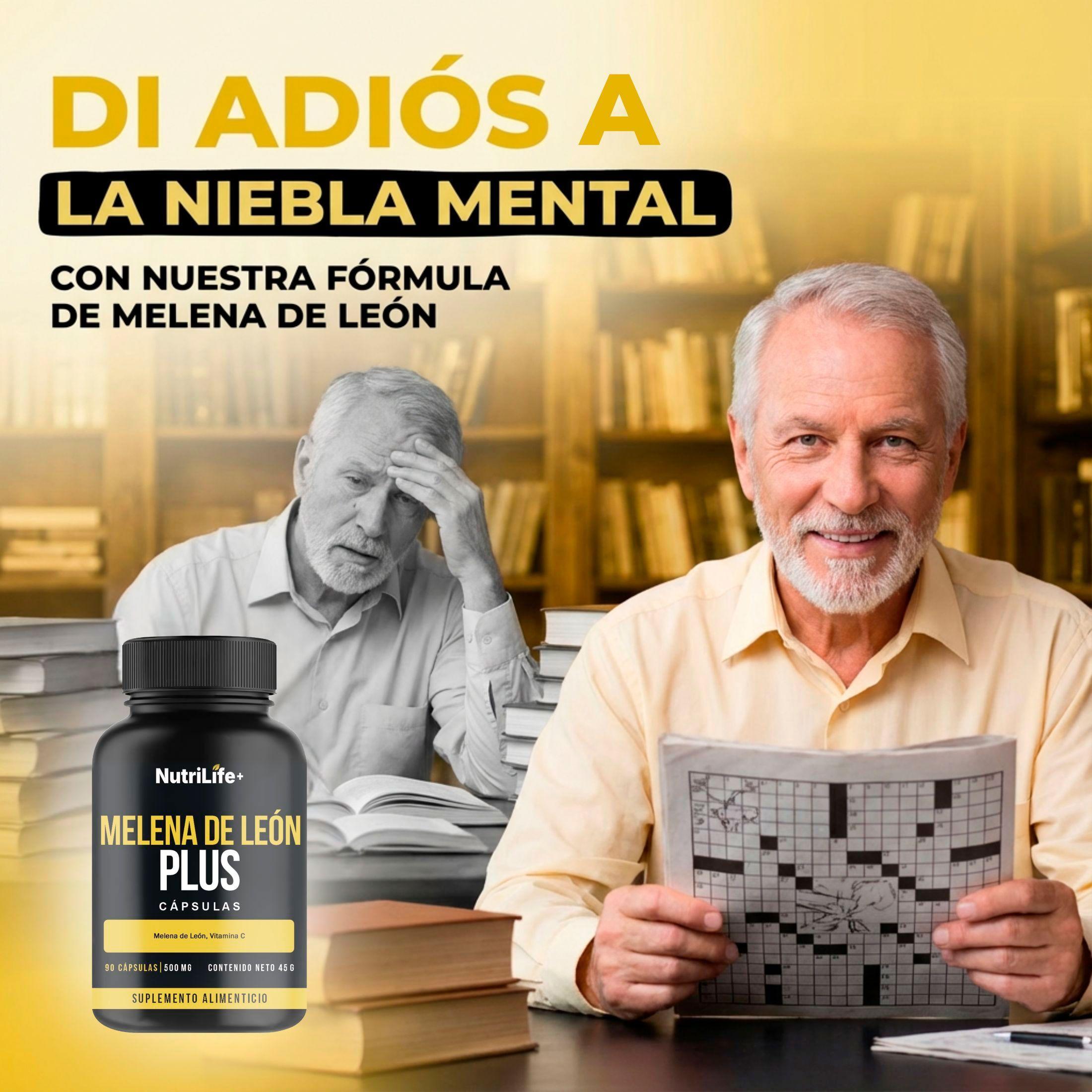 Pack 2 Melena De Leon Plus Hongo 180 Capsulas Nutrilife+ Sin Sabor Bienestar -4