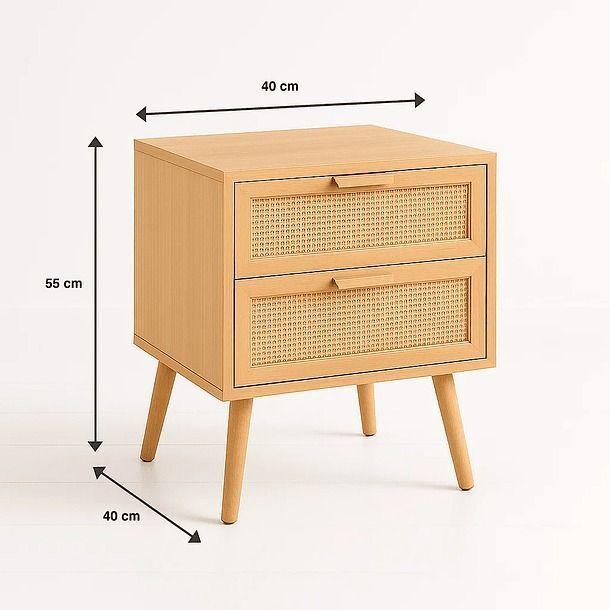 Velador doble estilo Eames con malla-3