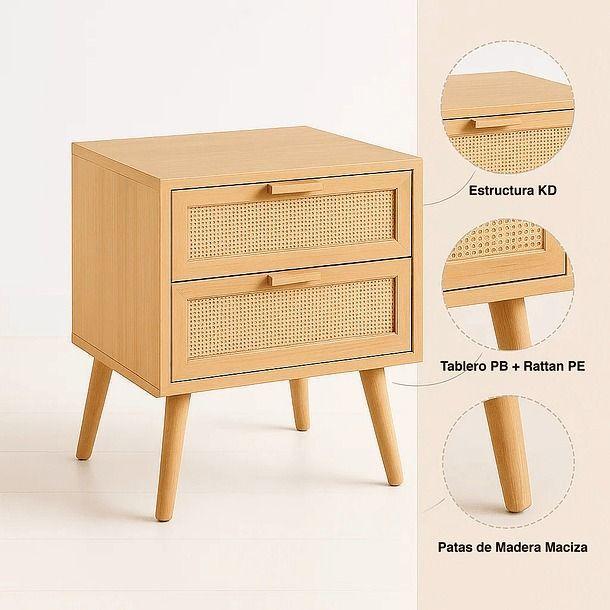 Velador doble estilo Eames con malla-4