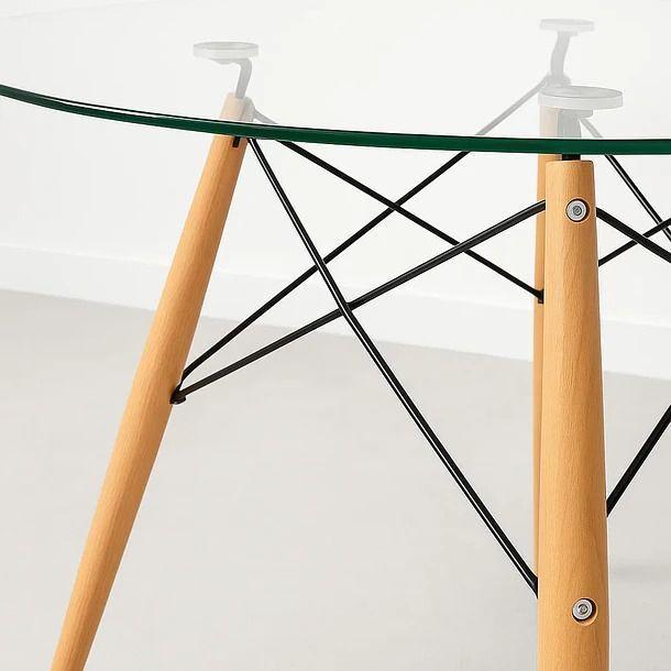 Mesa Comedor Eames 120 cm Vidrio-4