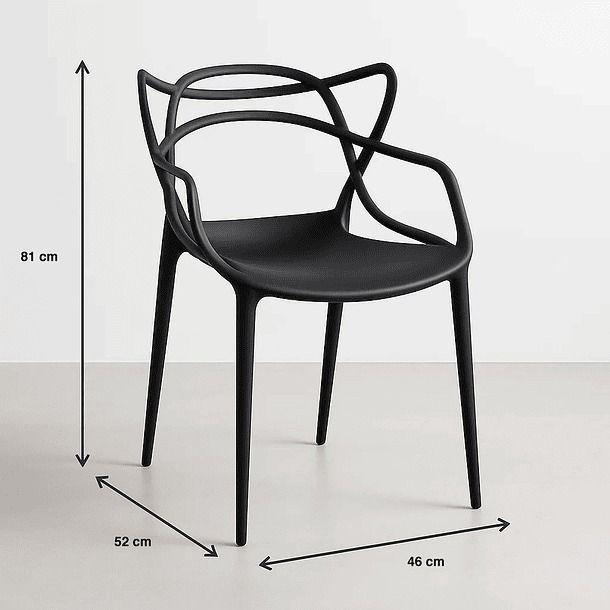 Silla de Terraza o Comedor Master color Negro-2