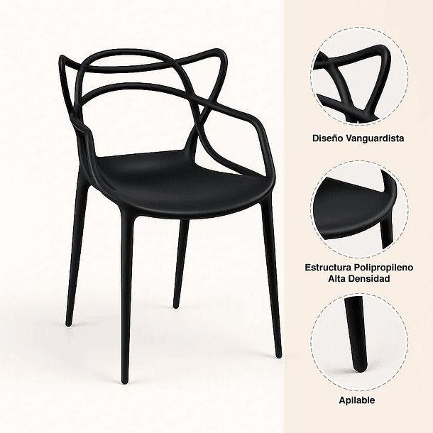 Silla de Terraza o Comedor Master color Negro-3