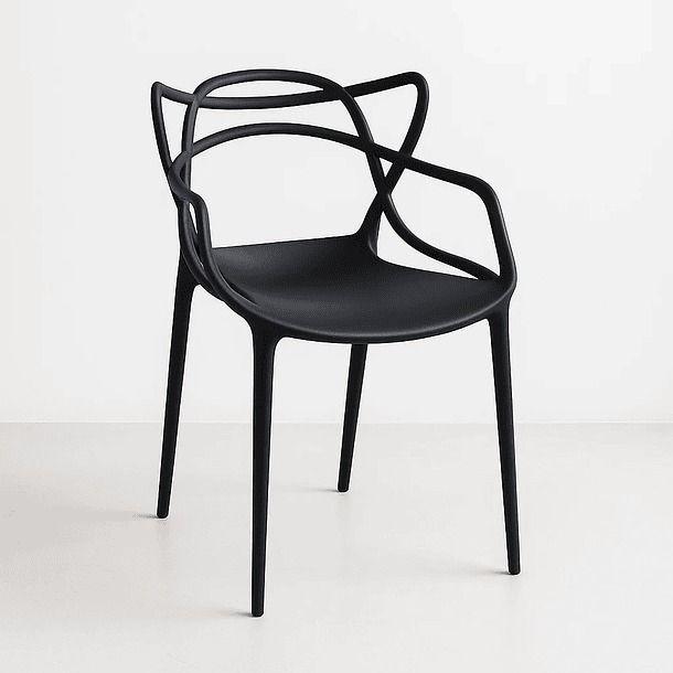 Silla de Terraza o Comedor Master color Negro-6
