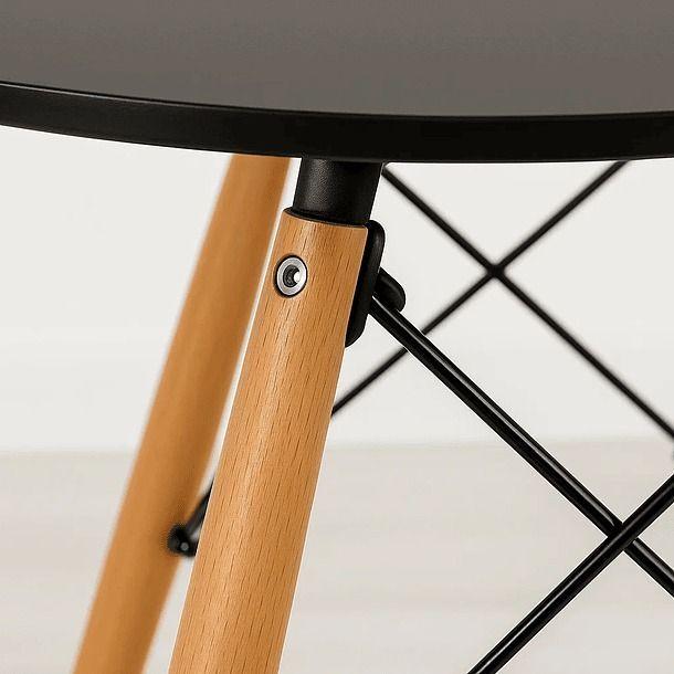 Mesa Eames Redonda 80 Negro-5