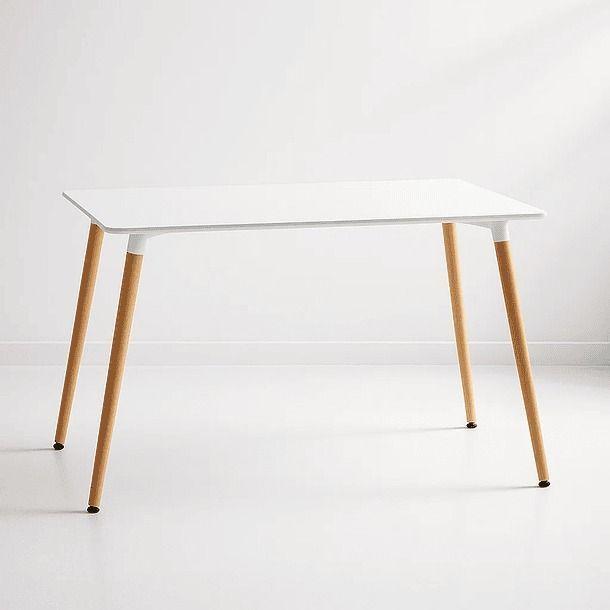 Mesa Rectangular de Comedor Blanca 120x80 cms-0