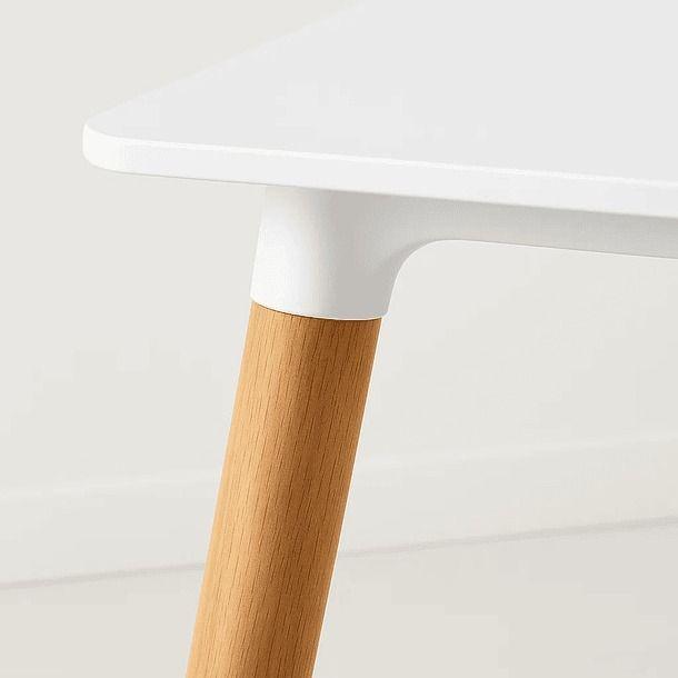 Mesa Rectangular de Comedor Blanca 120x80 cms-2