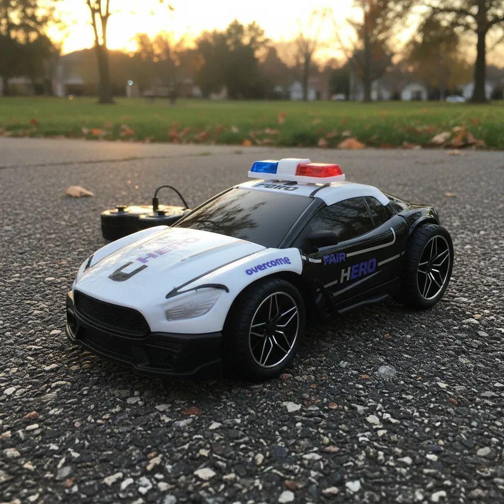 Auto A Control Remoto De 4 Direcciones , Vehiculo Policial-2