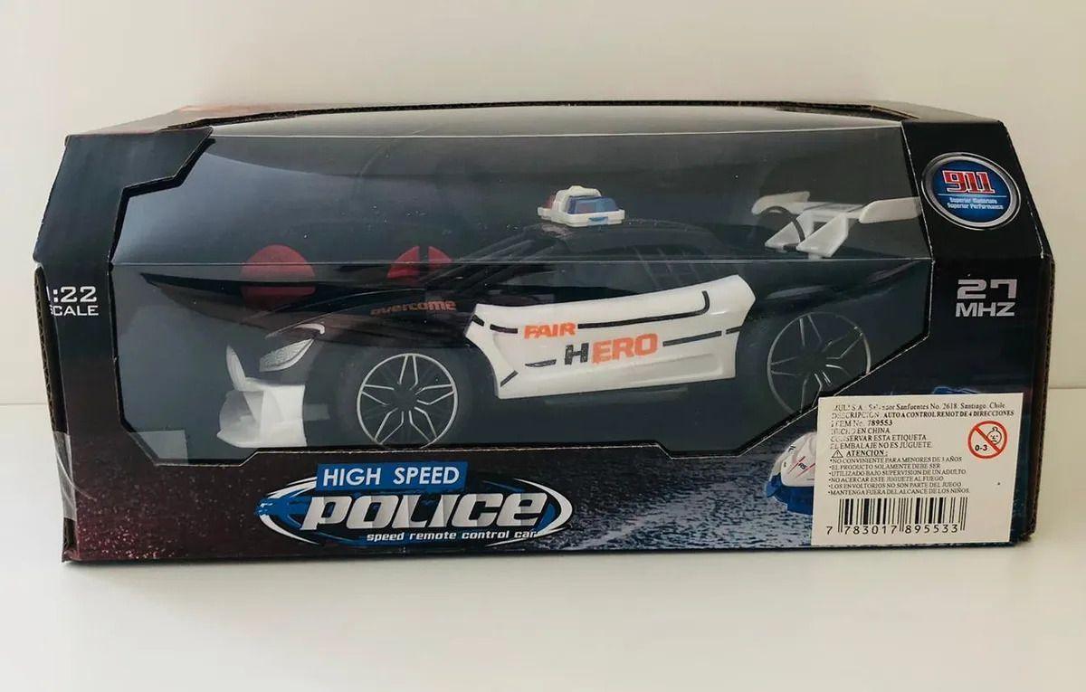 Auto A Control Remoto De 4 Direcciones , Vehiculo Policial-3