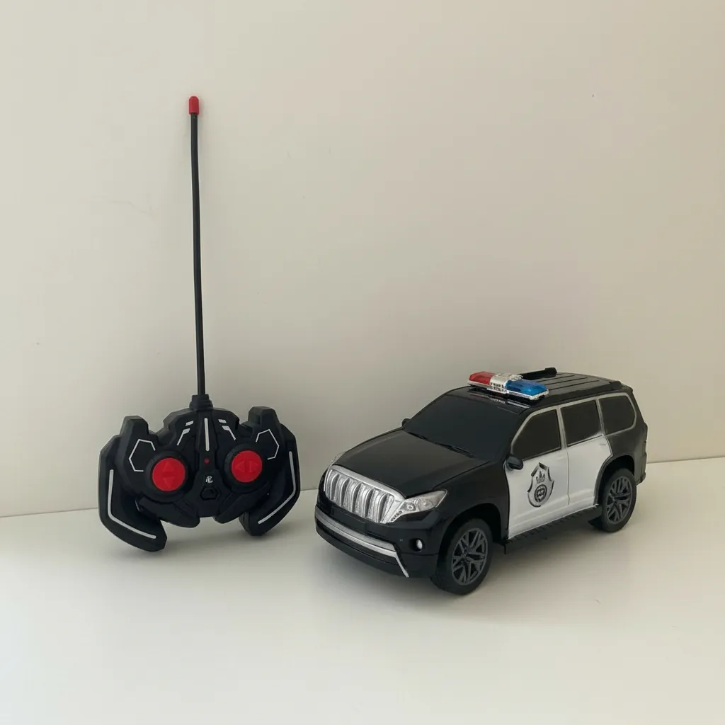 Auto A Control Remoto Con 4 Funciones , Jeep Policial-3