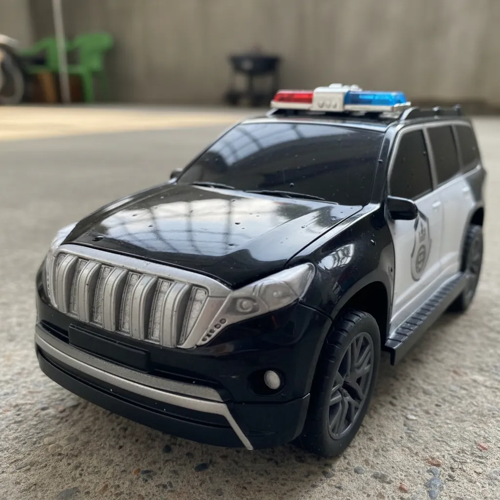 Auto A Control Remoto Con 4 Funciones , Jeep Policial-4