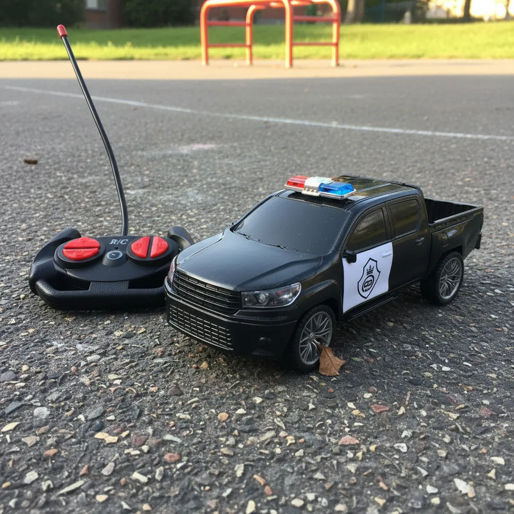 Auto A Control Remoto De 4 Direcciones , Pick Up Policial-2