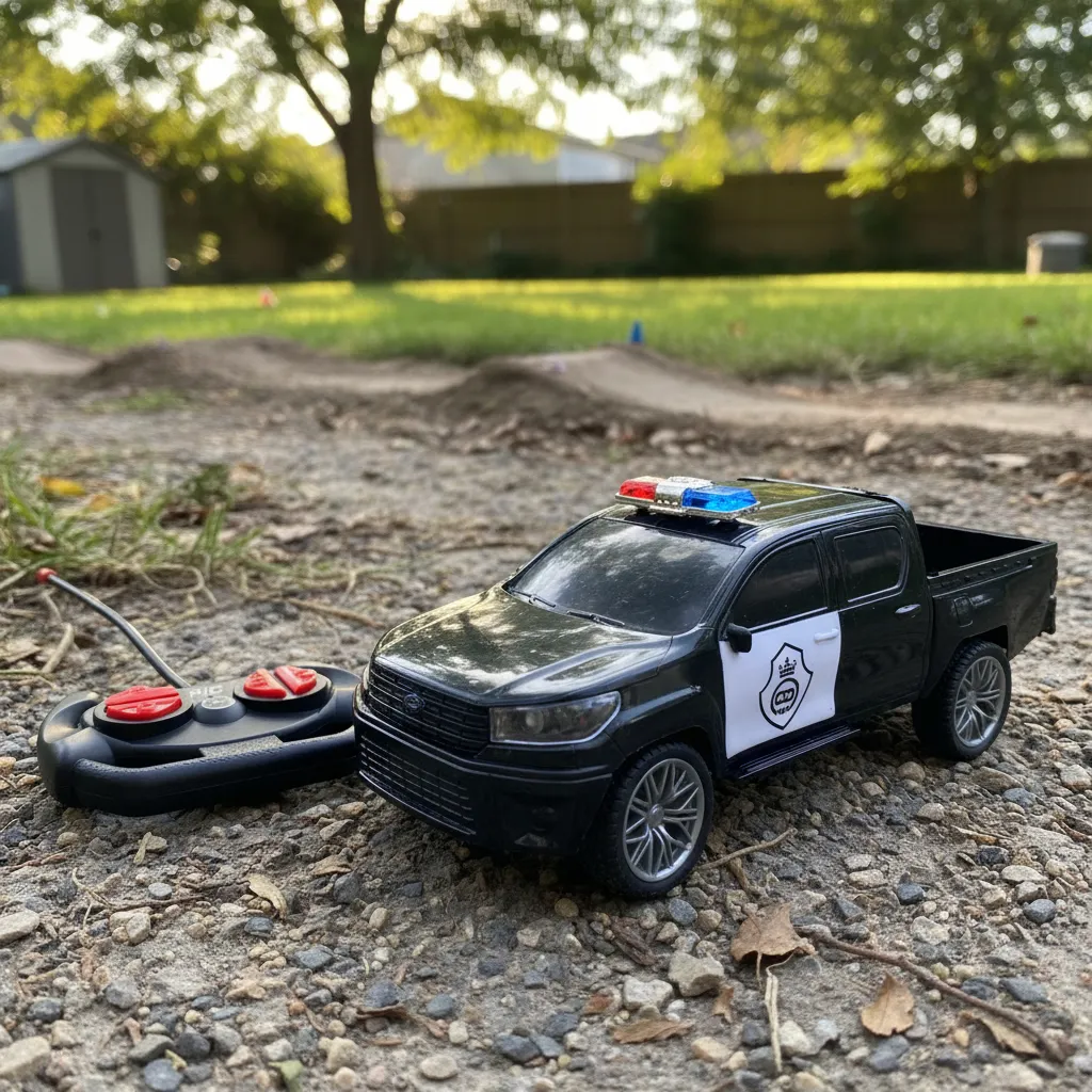 Auto A Control Remoto De 4 Direcciones , Pick Up Policial-2