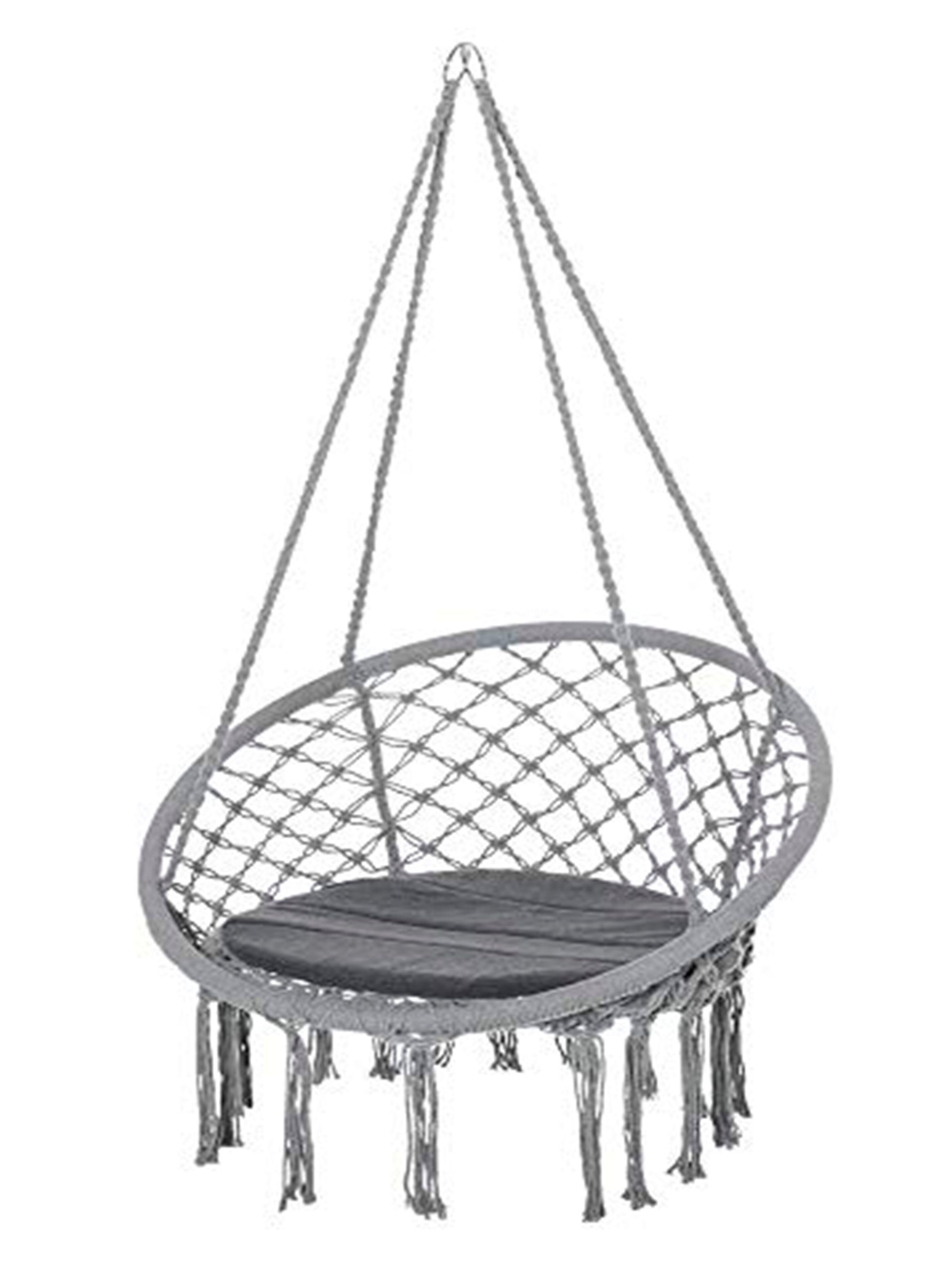 silla colgante redonda gris-2