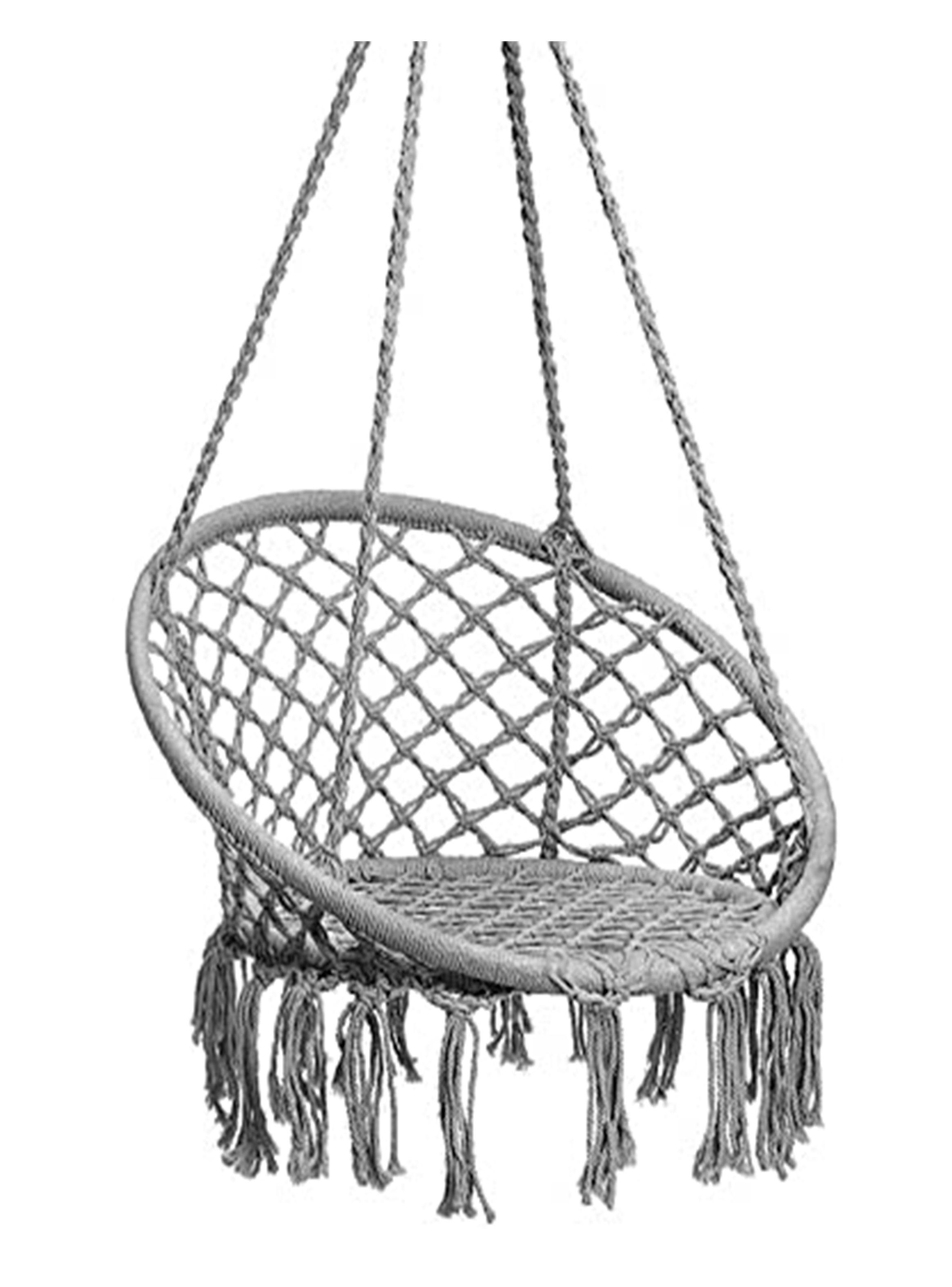 silla colgante redonda gris-0