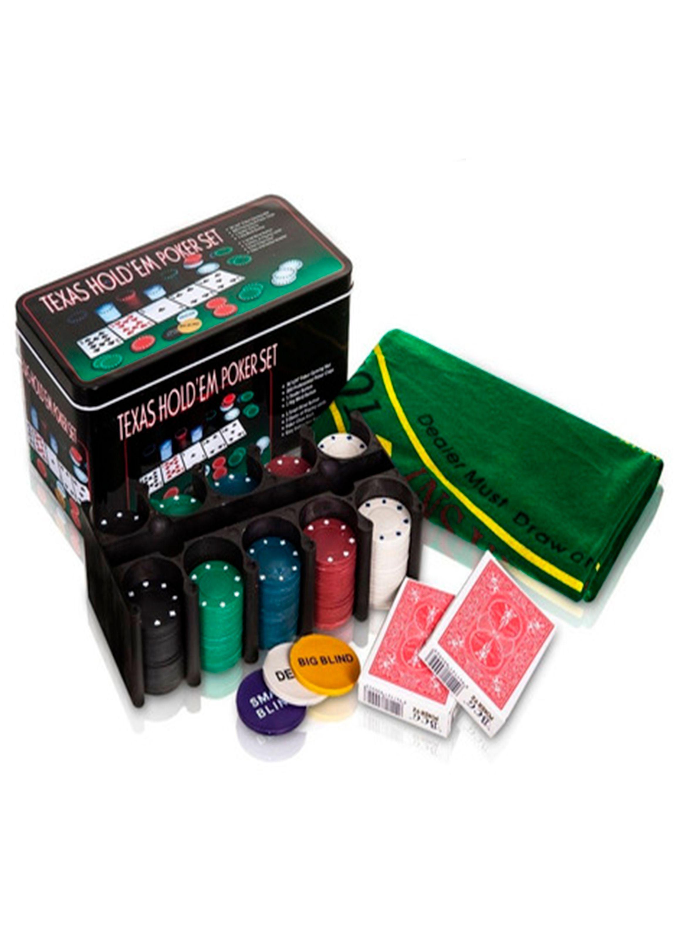 set poker texas juego de mesa200 fichas y naipes -1