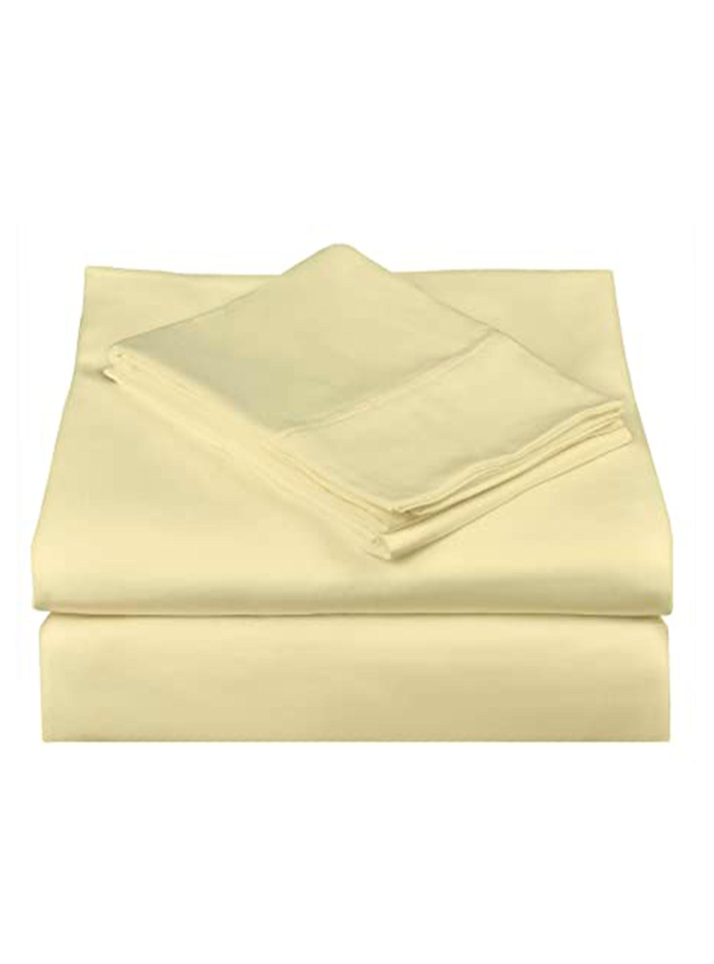 sabanas 177 hilos amarillo 2 plazas-0