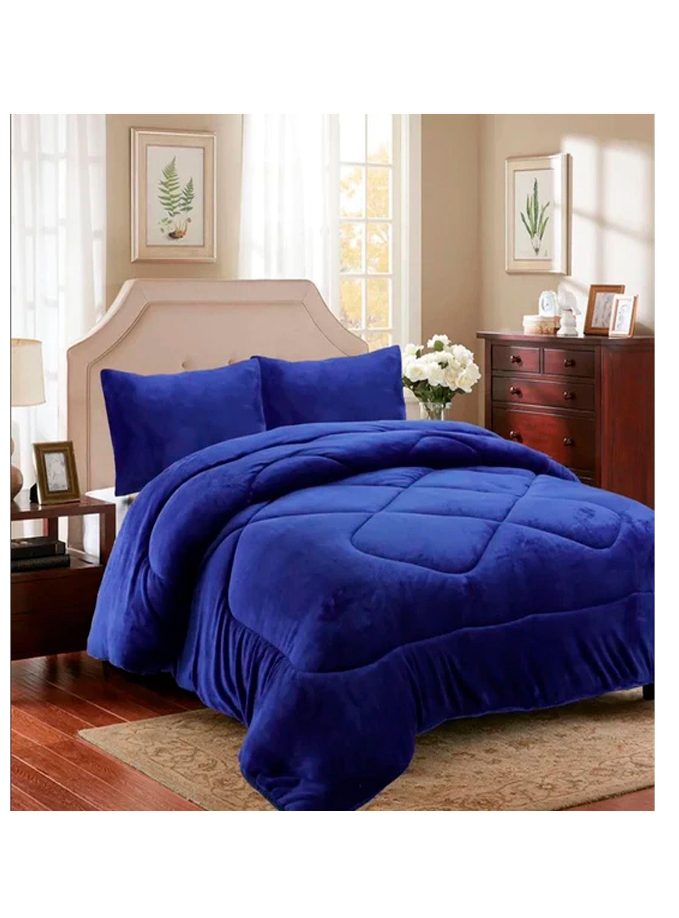 plumon chiporro azul 2 plazas peludito-0