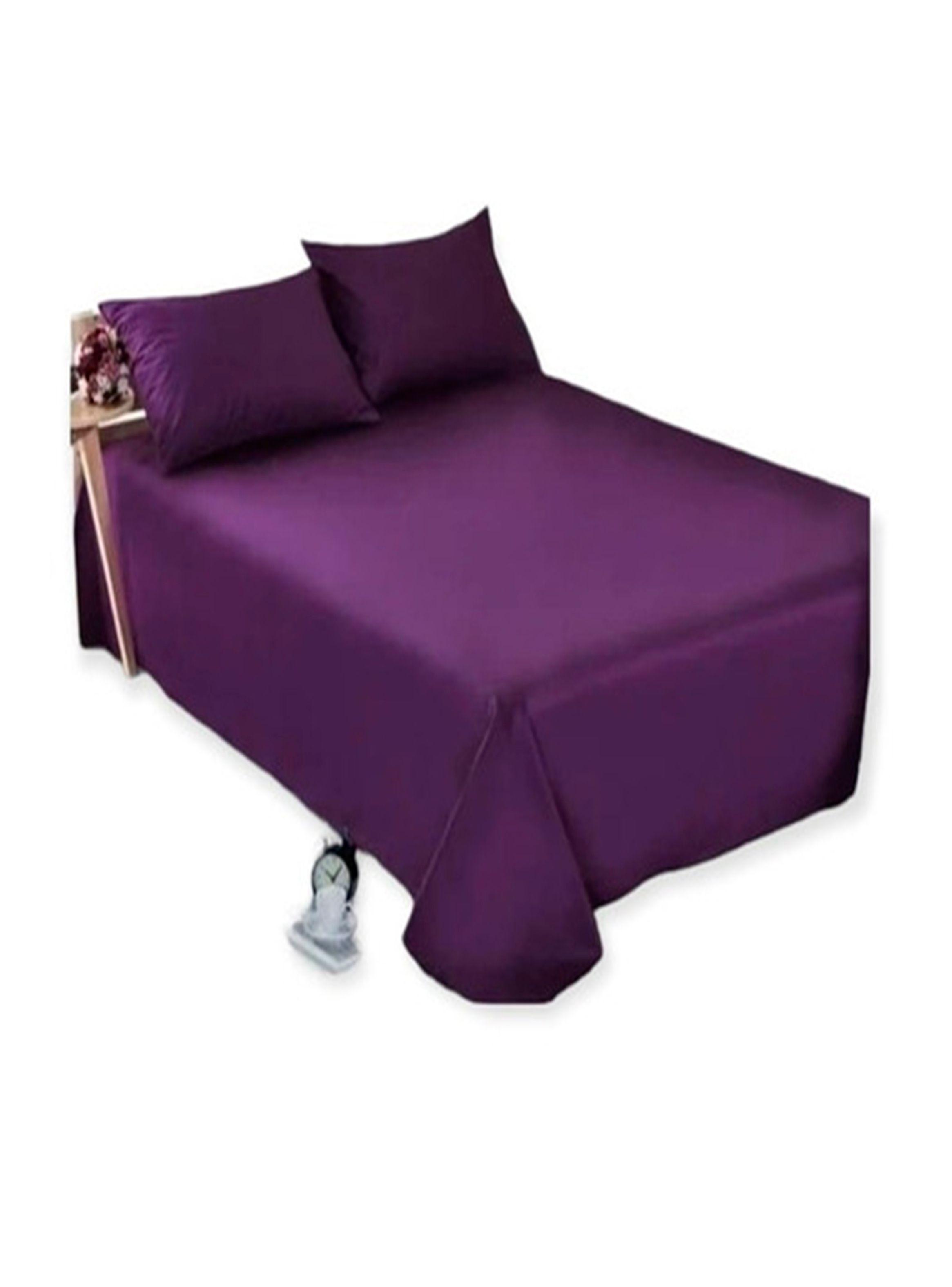 sabanas 177 hilos morado 2 plazas-2
