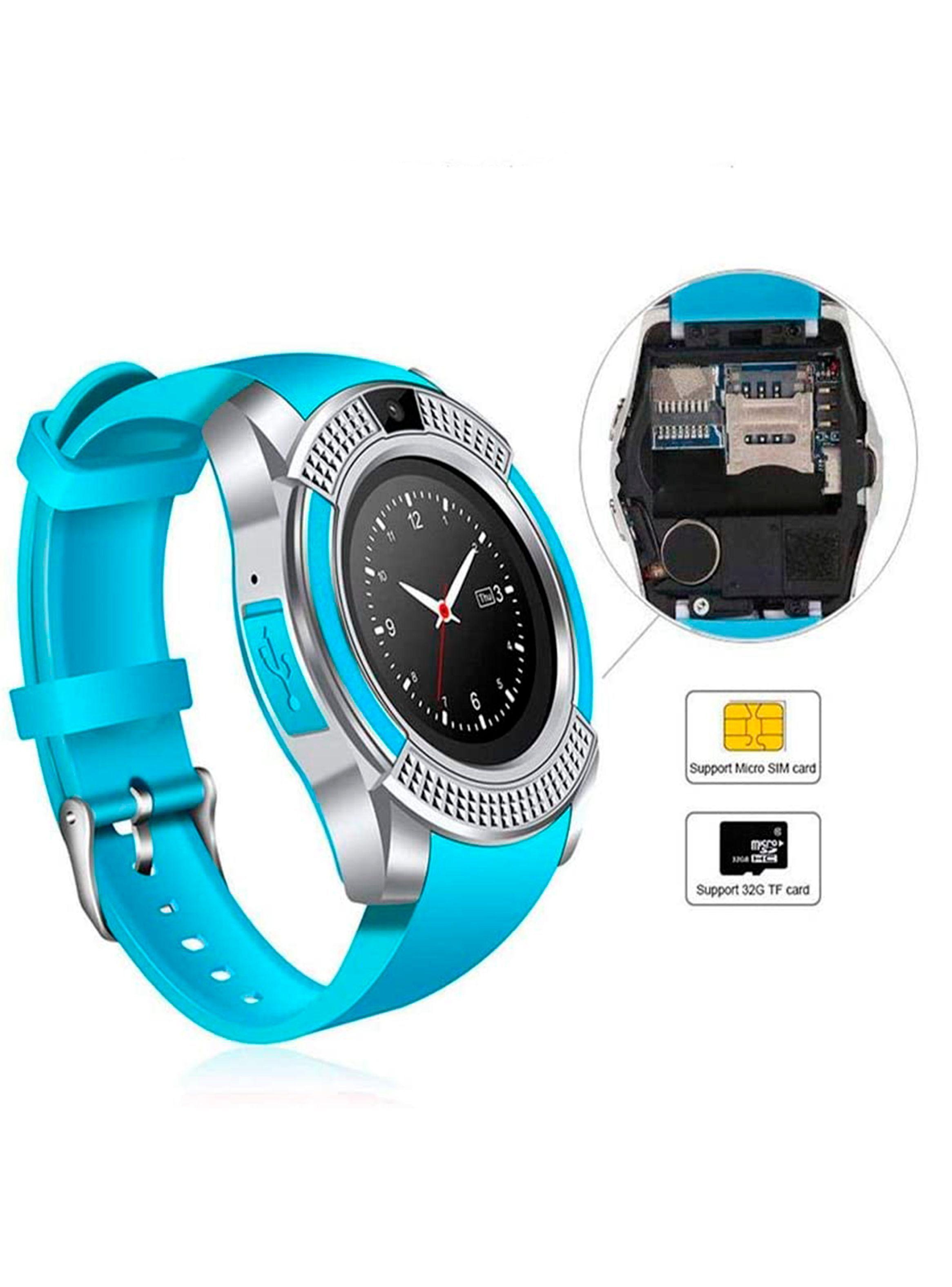 Smartwatch V8 azul-2